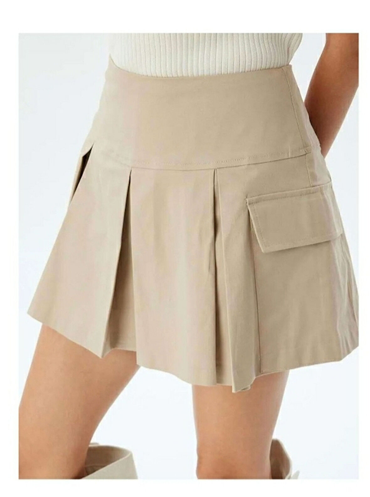 Pileli Kız Çocuk Mini Etek