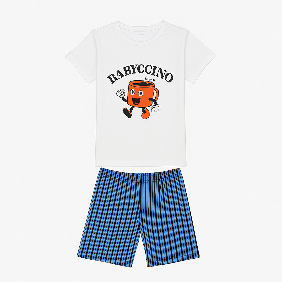 Çizgili Şortlu Erkek Çocuk Pijama Takım