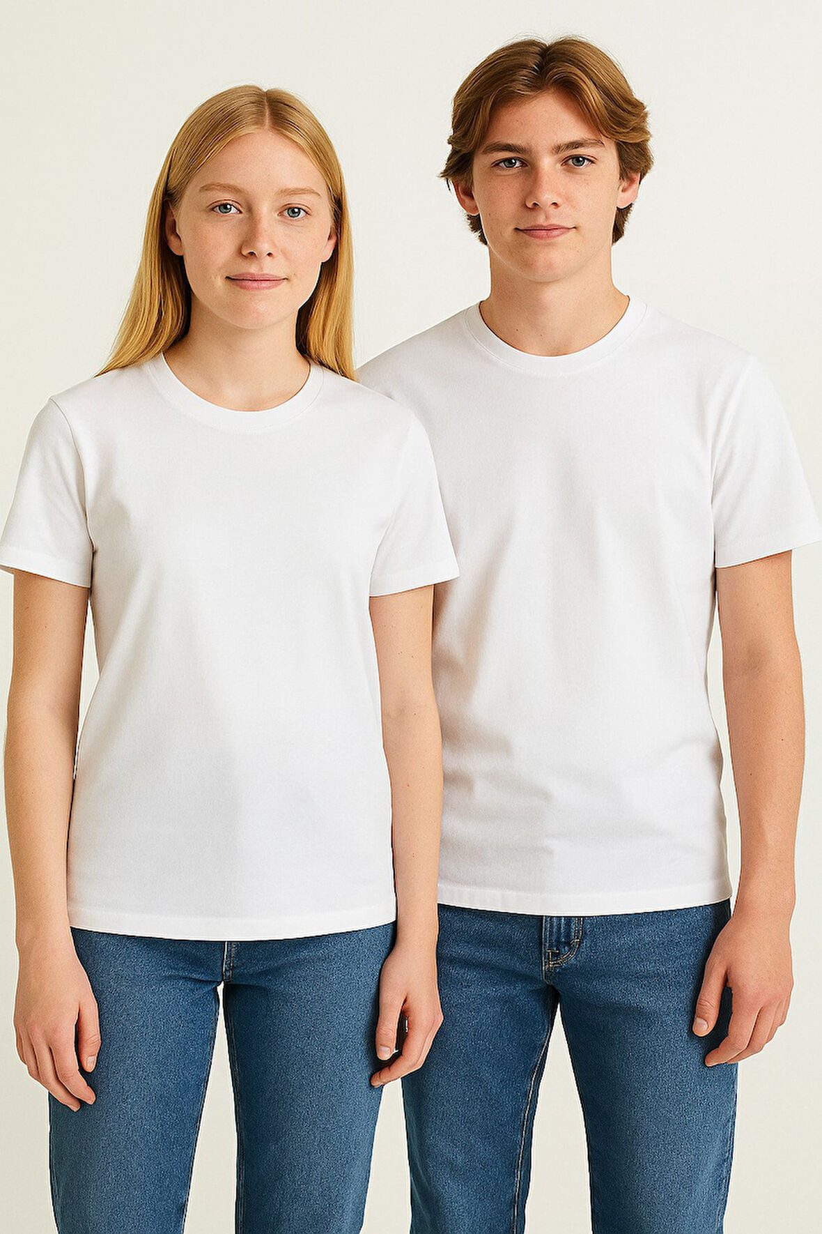 Bisiklet Yaka Basic Yetişkin Tişört - Alc