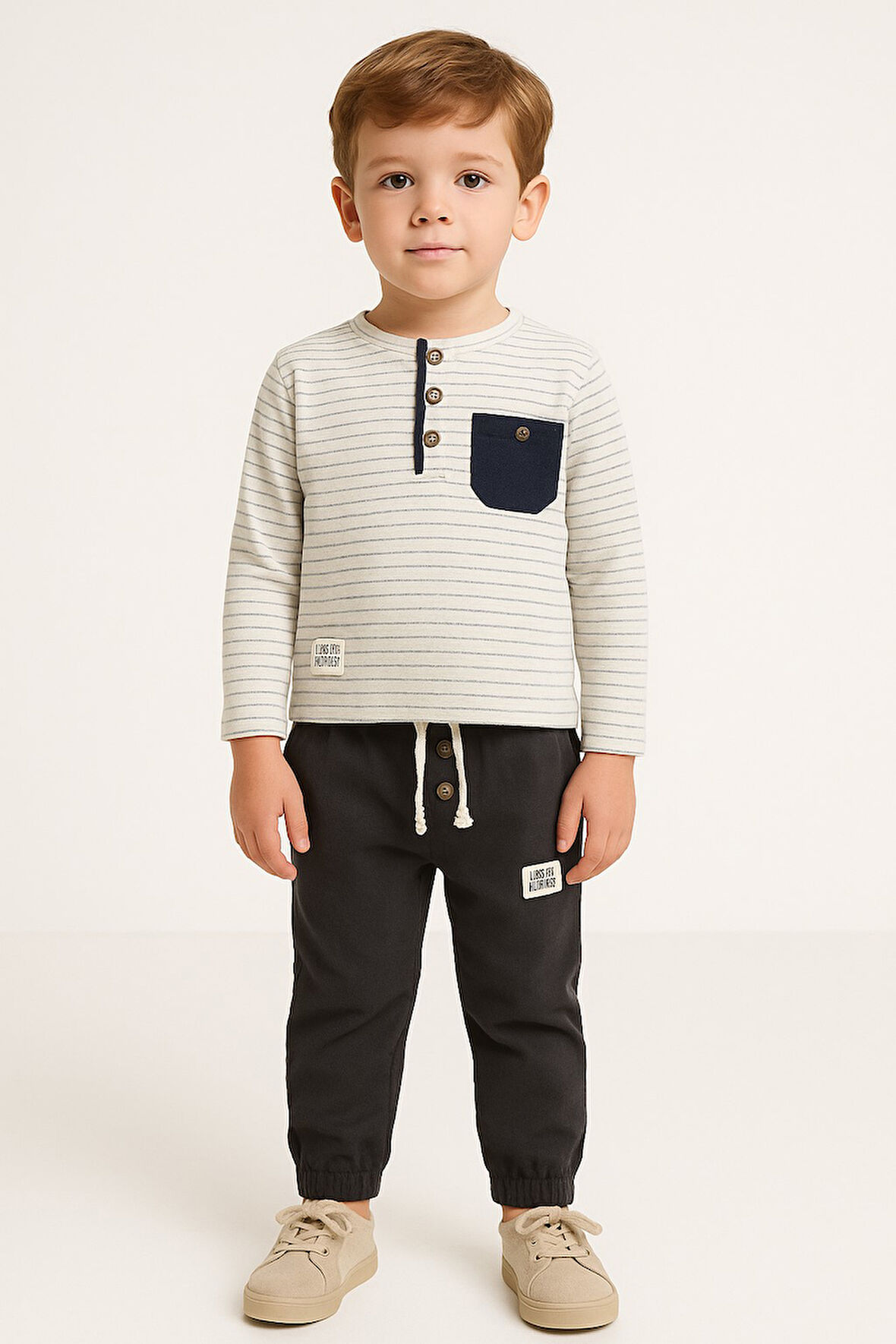 Çizgili Erkek Çocuk Takım
