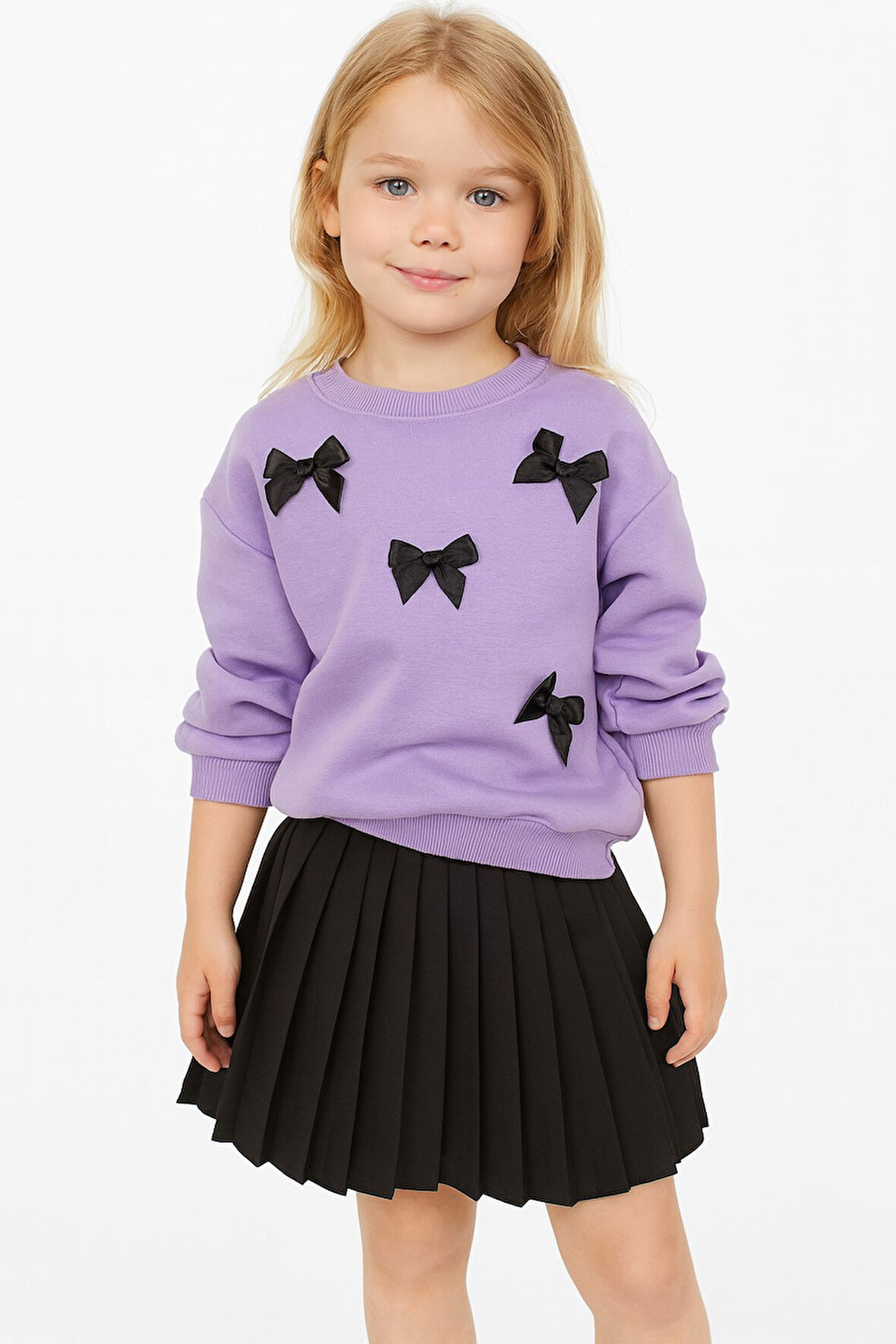 Pileli Etekli Kız Çocuk Takım