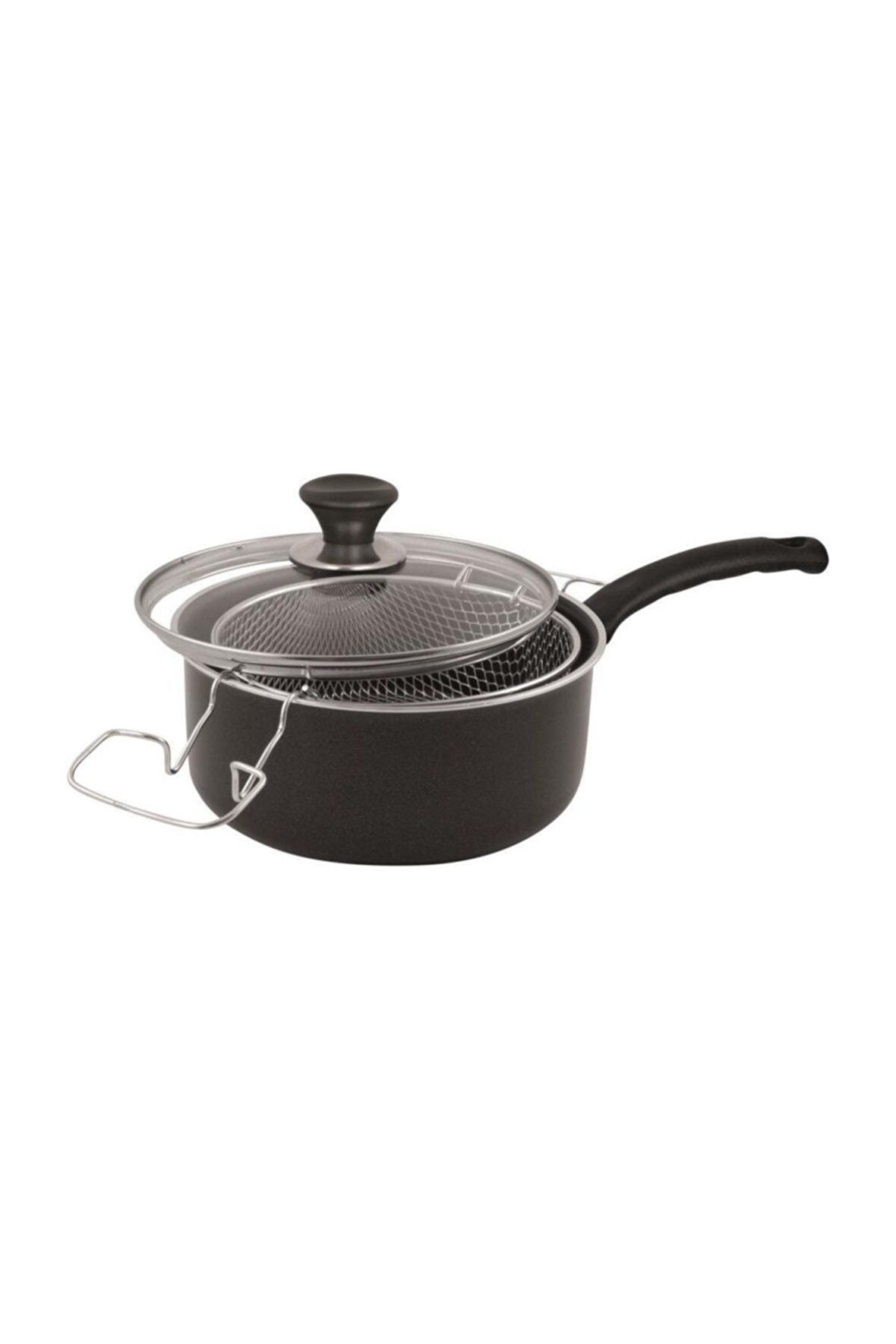 Mehtap Teflon Kızartma Tenceresi 22 CM Tek Saplı Cips Tenceresi