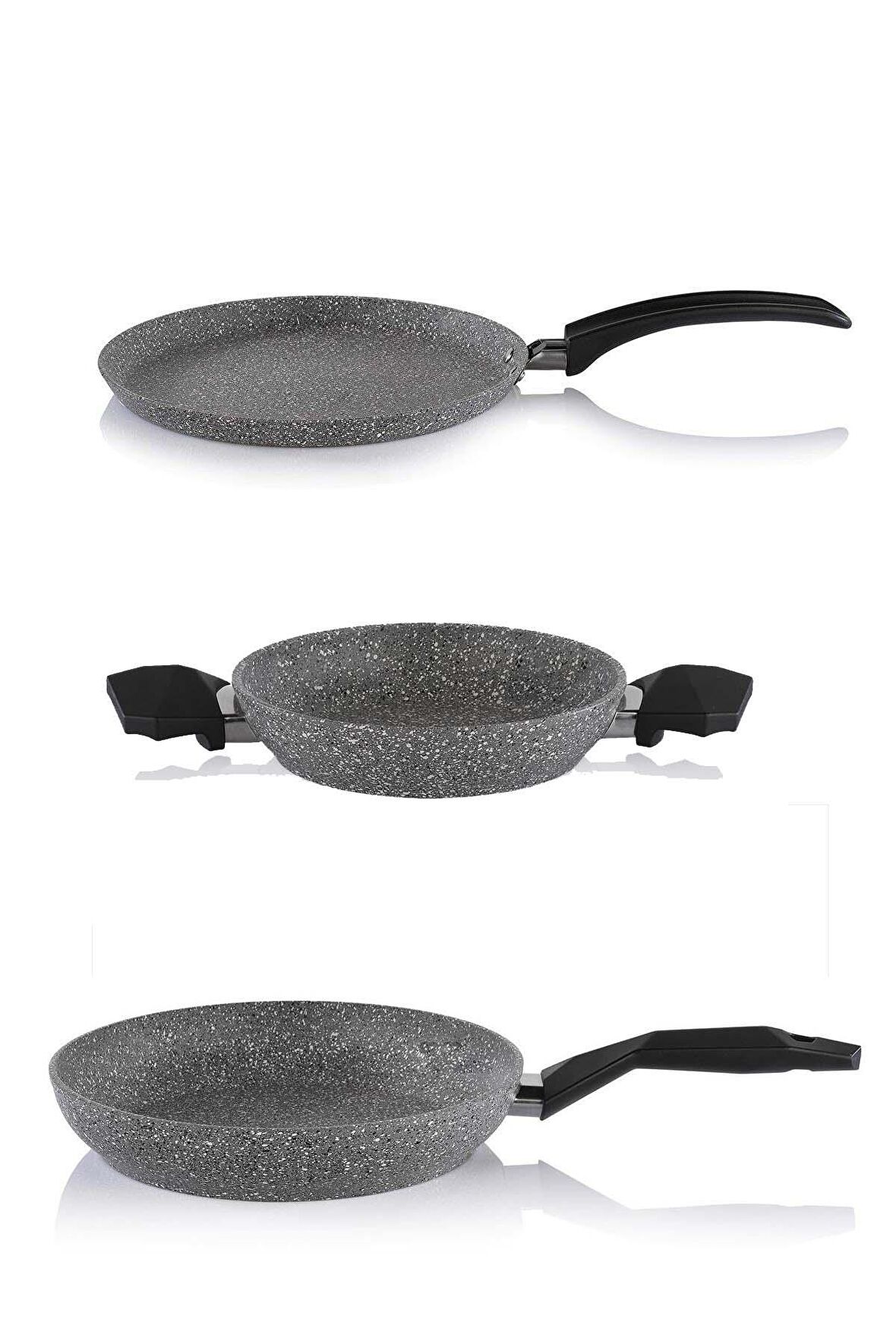 Schafer 30 cm Granit Tava 20 CM Sahan ve Krep Tavası