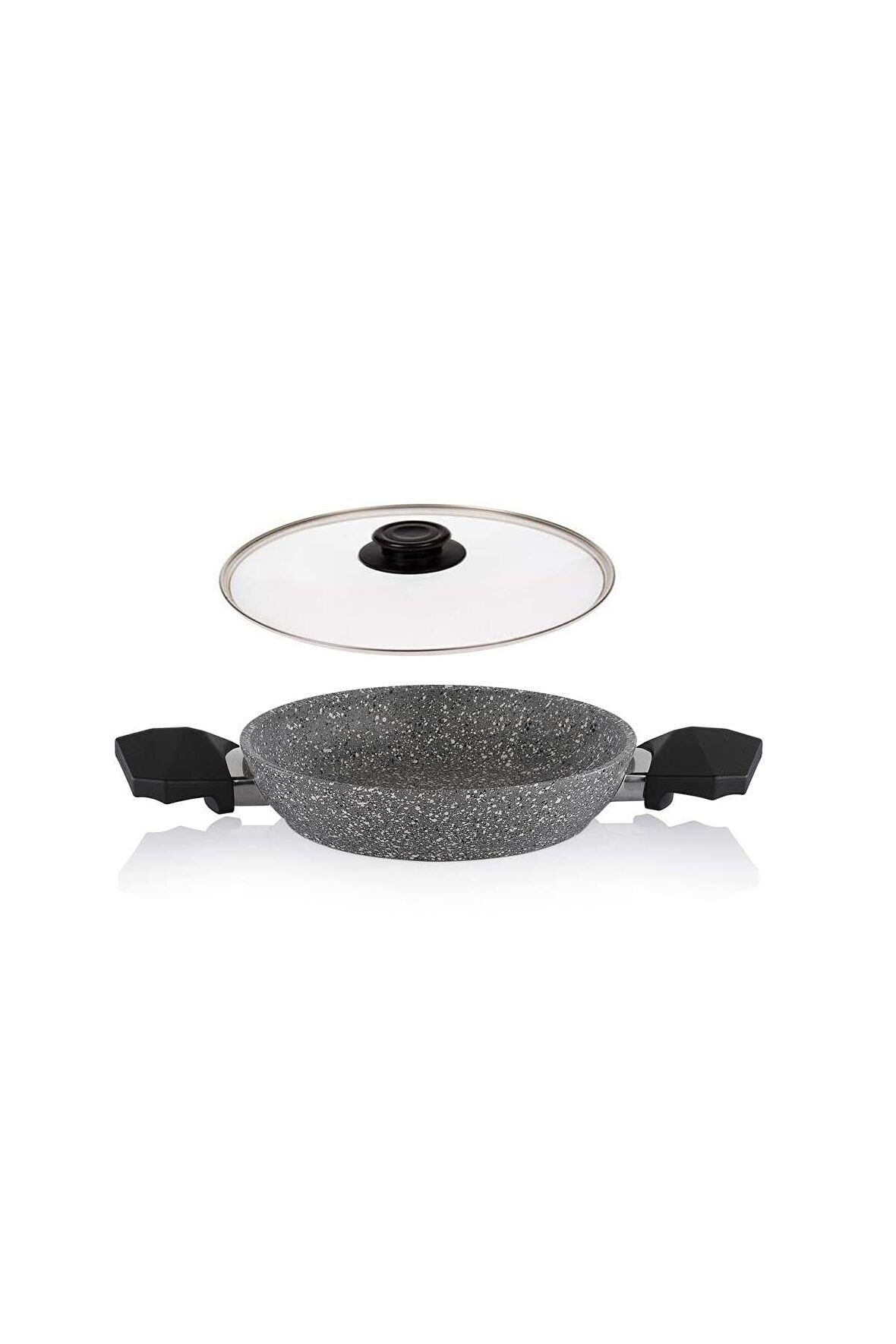 Granit Sahan 22 CM Cam Kapaklı