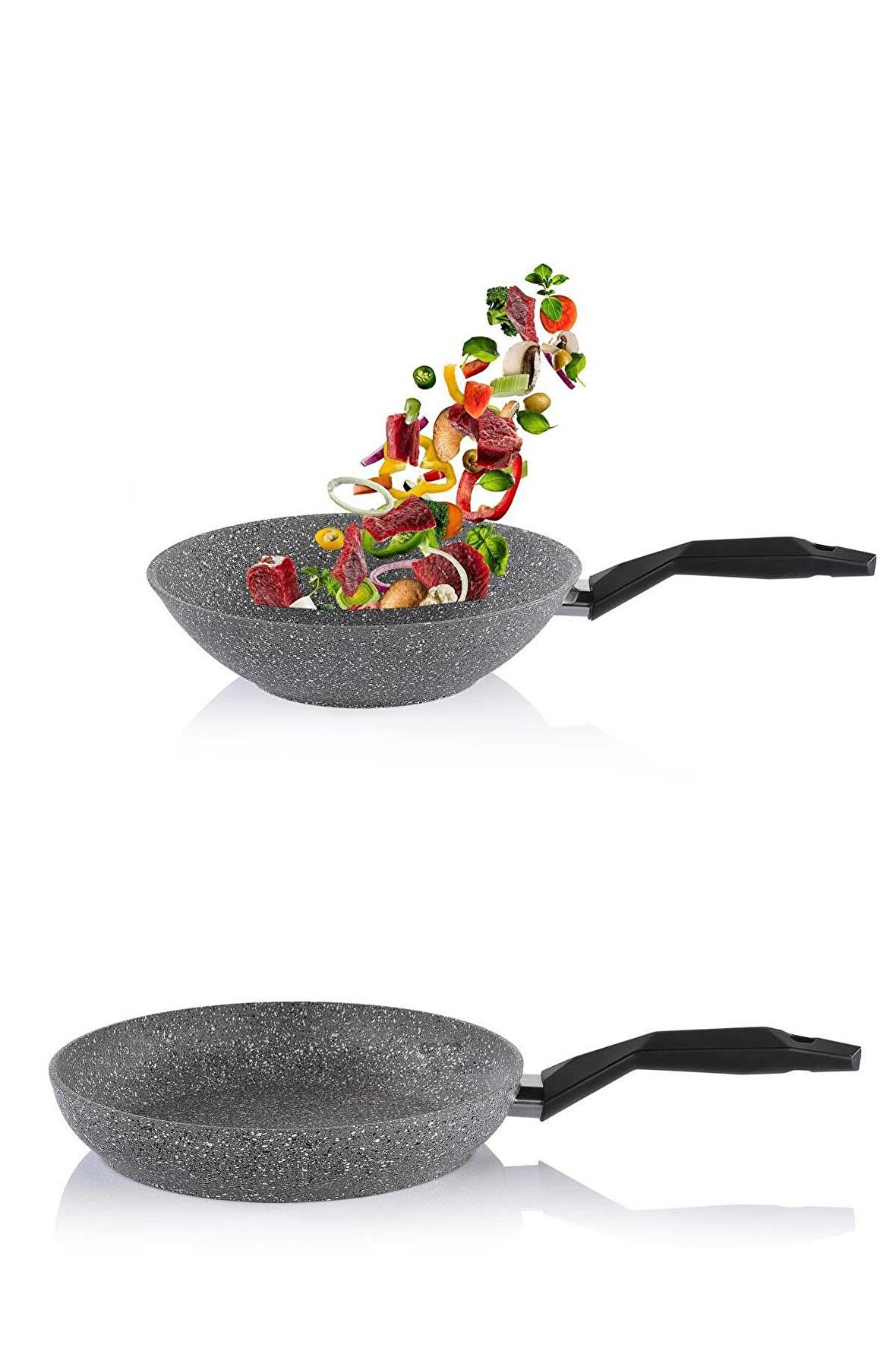 Schafer 26 cm Granit Tava ve 28 cm Wok Tava