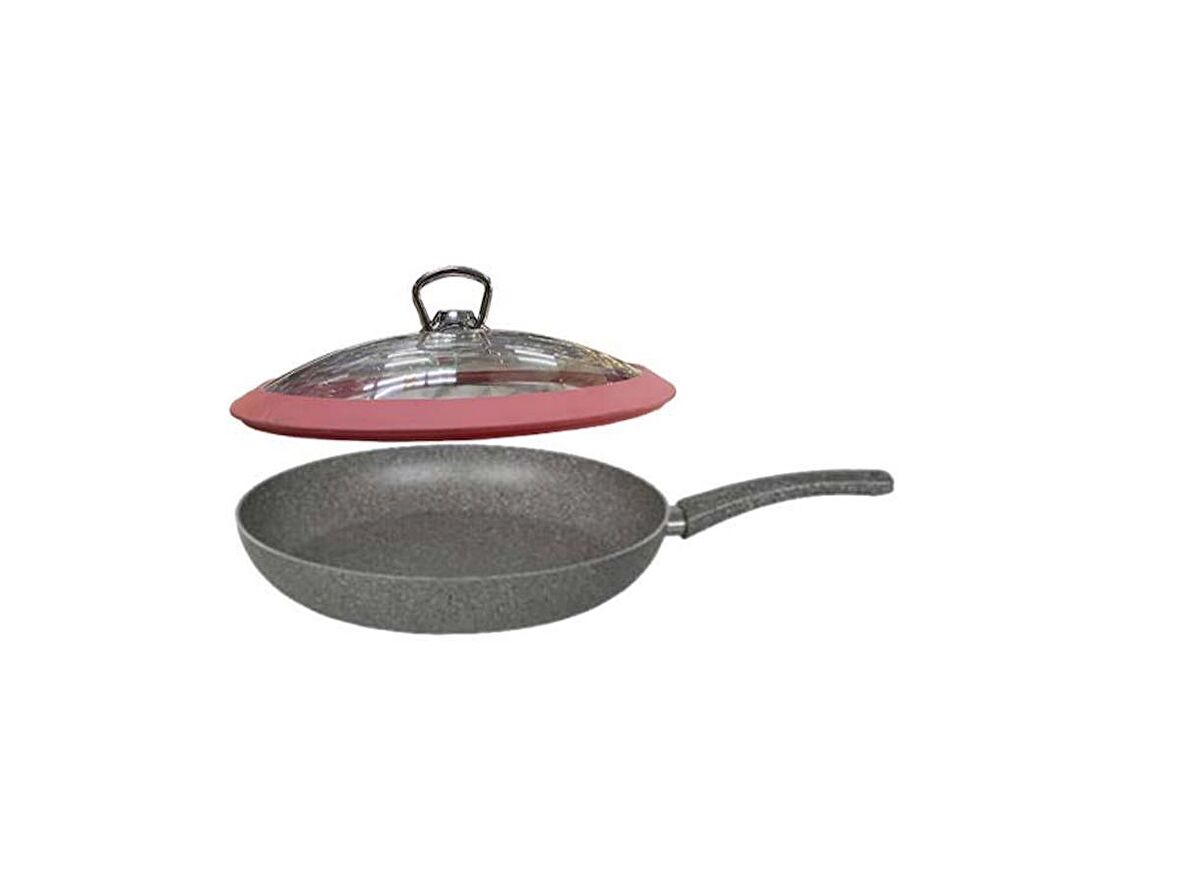 Mehtap Silikon Kapaklı Granit Tava 26 CM