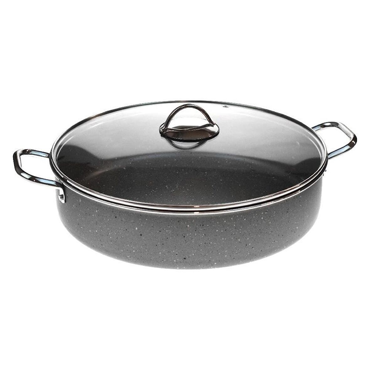 Mehtap Granit Kısa Tencere 36 CM Karnıyarık Tencere Ekstra Derin