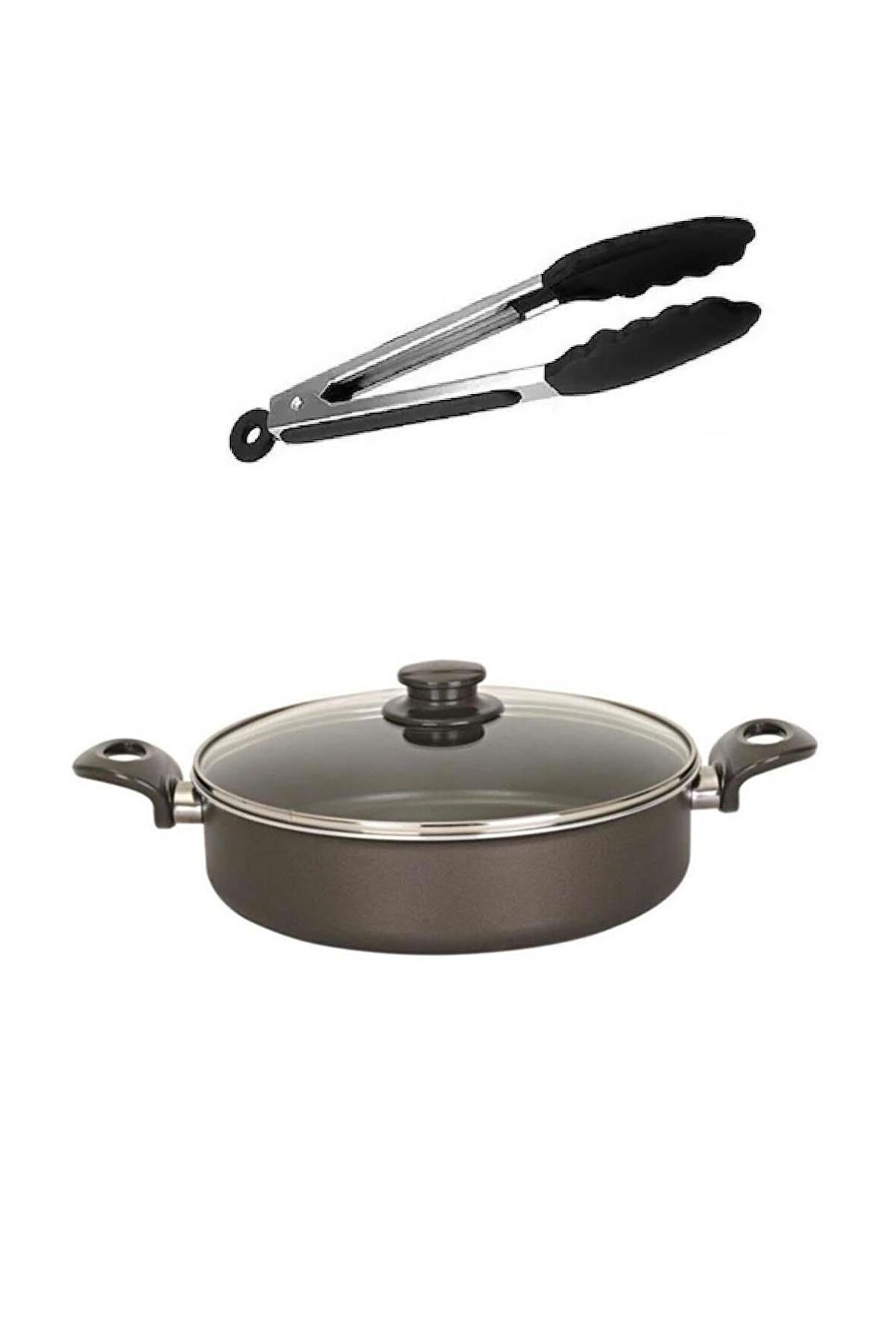 Mehtap Teflon Karnıyarık 22 CM Ve Silikon Servis Maşası