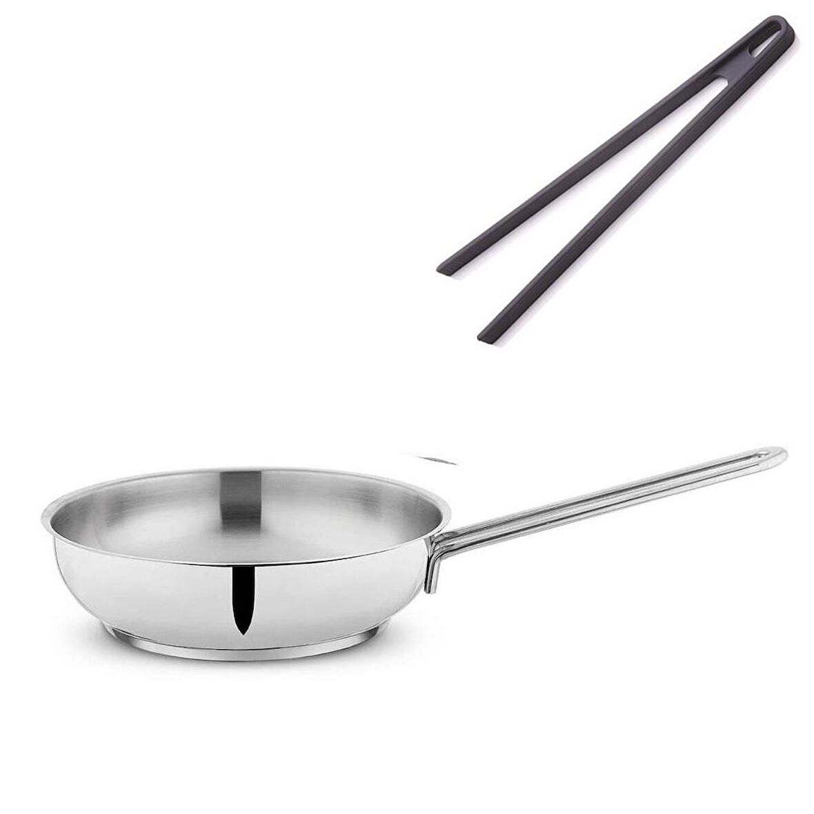 Schafer 24 CM Çelik Tava Ve Silikon Maşa