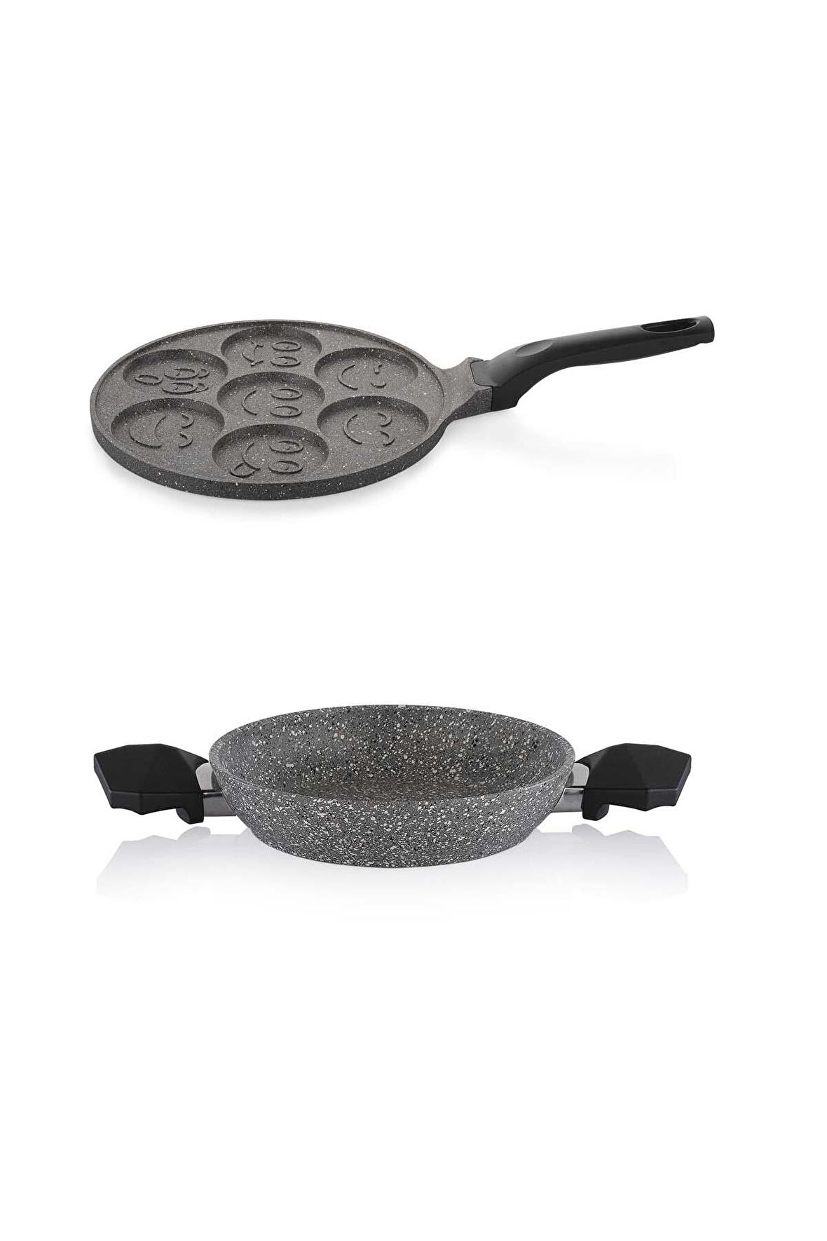 Schafer Granit 20 CM Sahan ve Emojili Pankek Tavası 26 CM