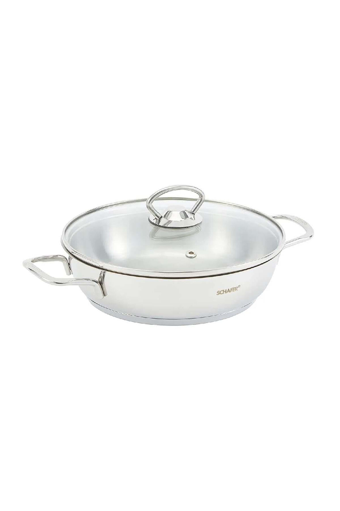 Schafer Cam Kapaklı Çelik Sahan 20 CM