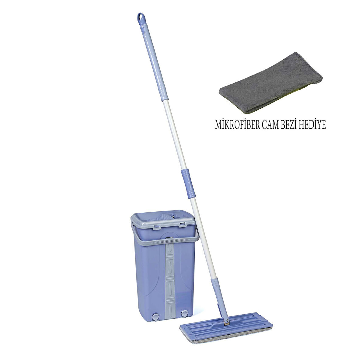 Tablet Mop Seti 12 Litre Ve Mikrofiber Cam Bezi