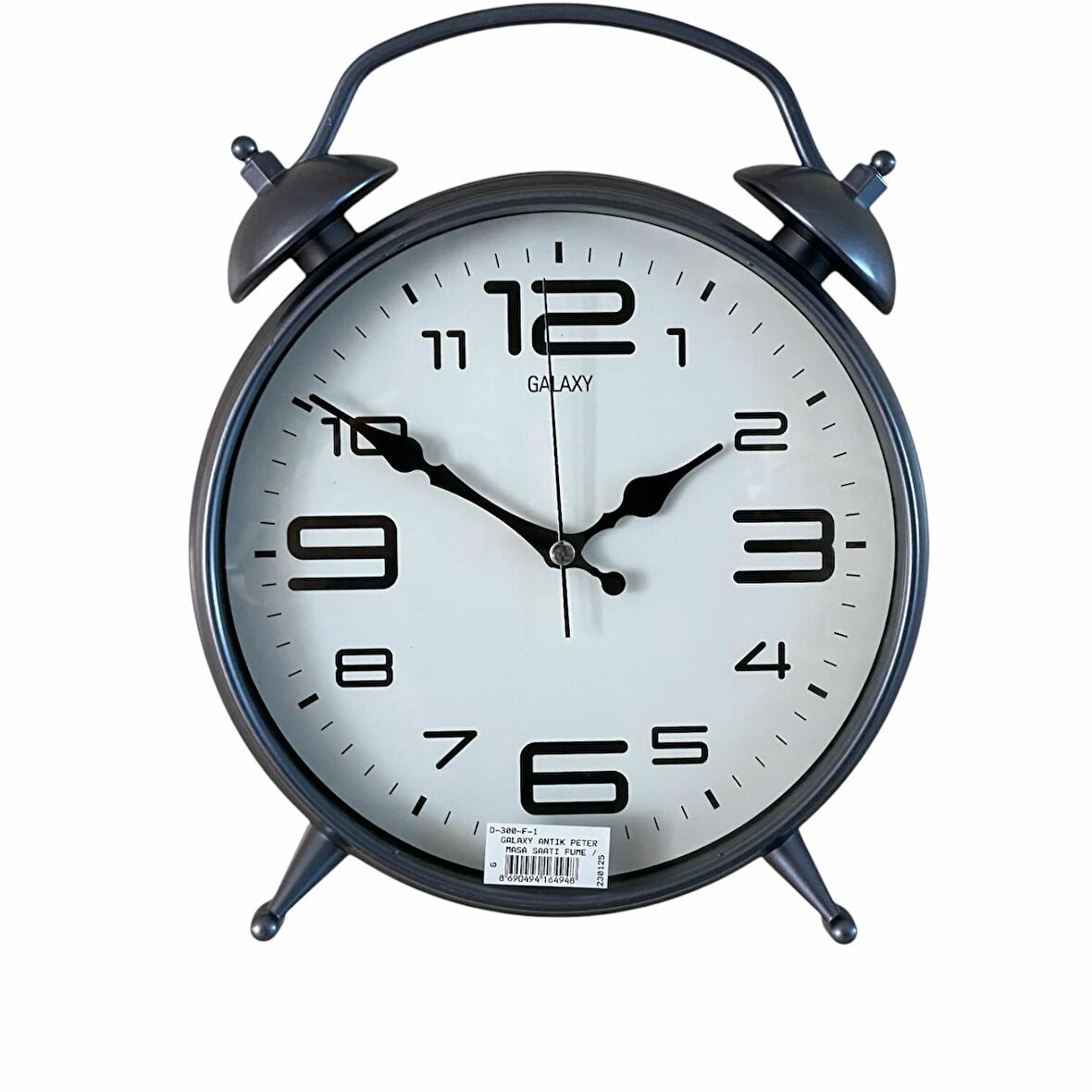 Dekoratif Masa ve Duvar Saati Peter Saat Füme Renk