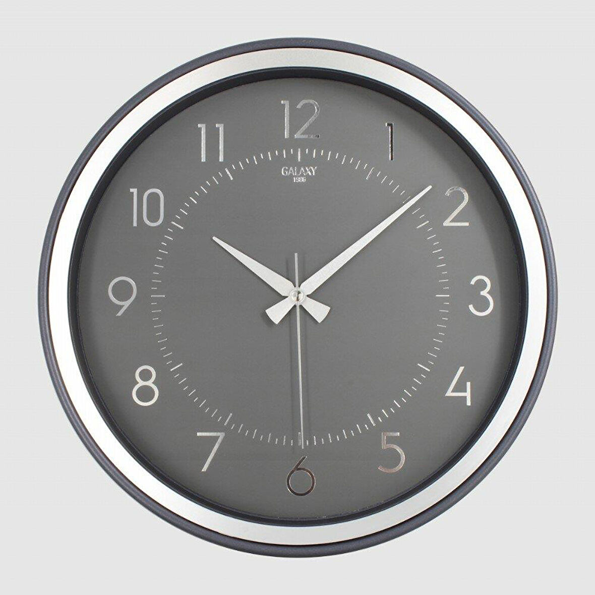 Dekoratif Duvar Saati Füme Gri 36 CM