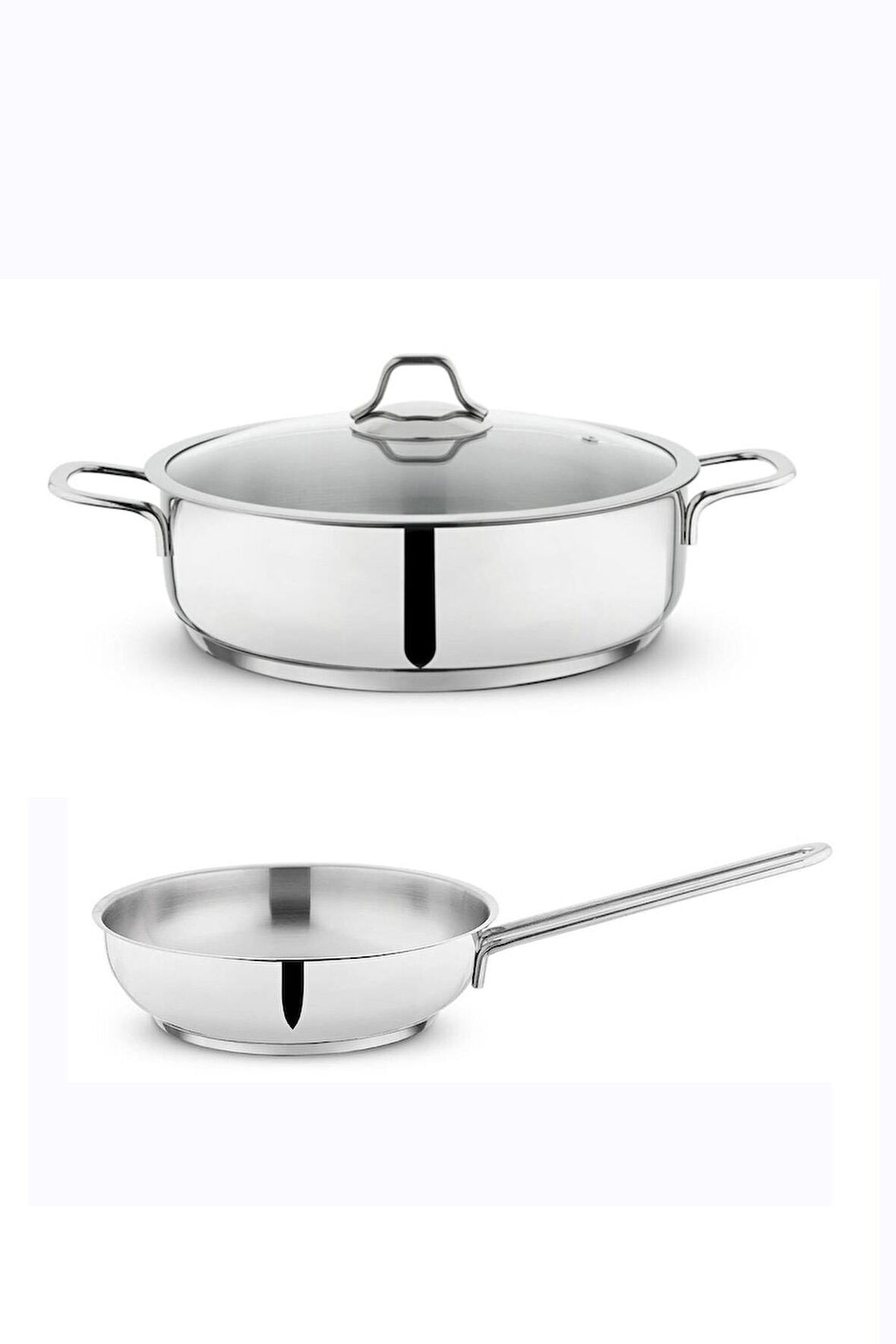 Held 26 CM Çelik Tencere Takımı Basık Tencere-Çelik Tava Sc ha fer