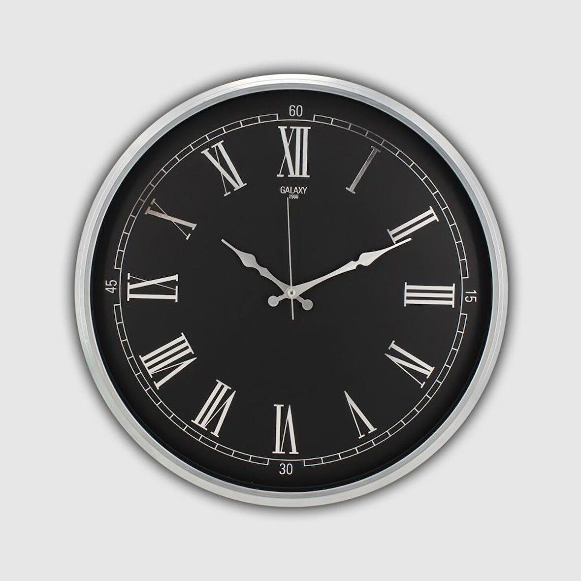 Dekoratif Duvar Saati Gri 50 CM