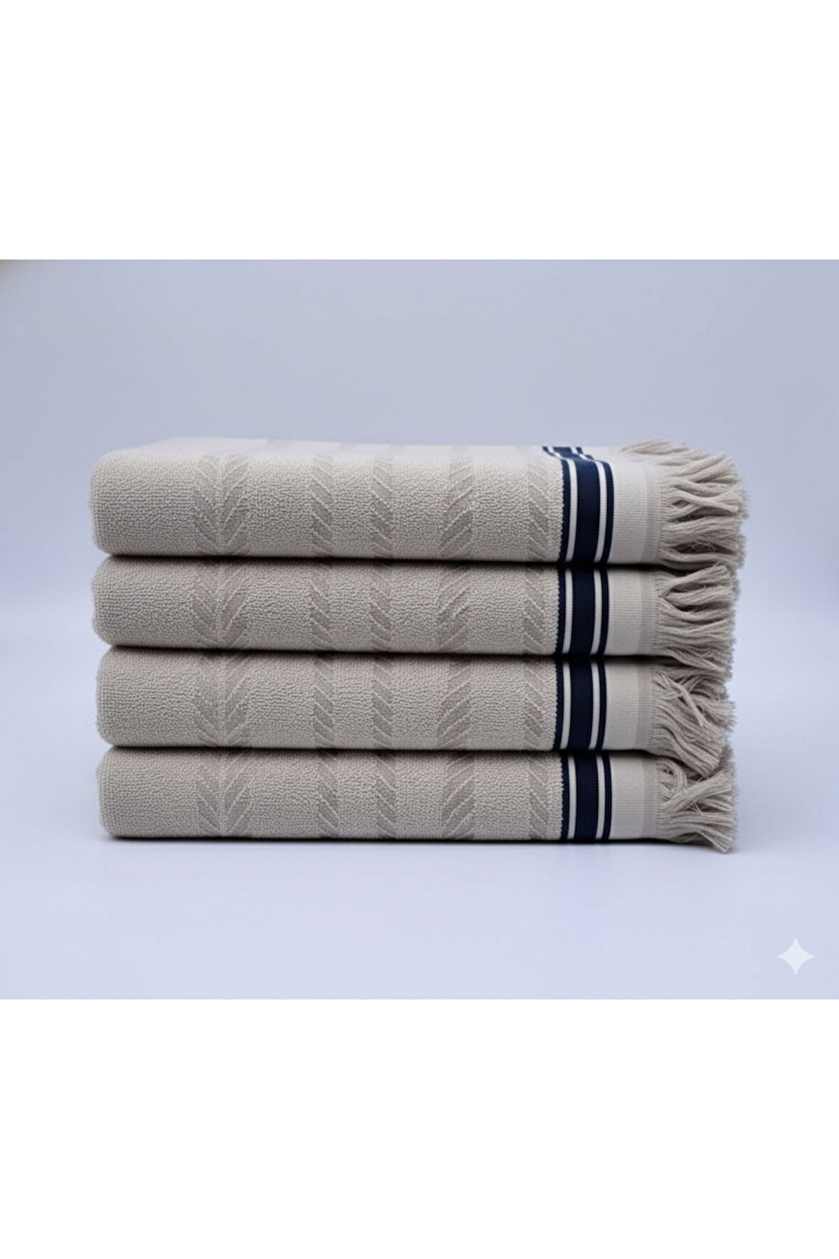 Özdilek Halat Desenli Peştamal 50x90 Cm El-Yüz Havlusu 4'lü Bej