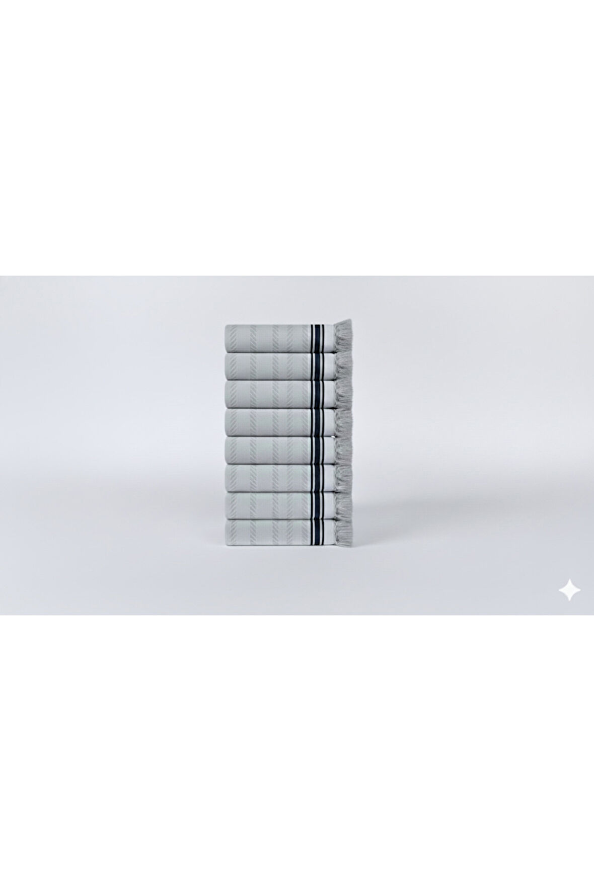 Özdilek Halat Desenli Peştamal 50x90 Cm El-Yüz Havlusu 8'li Gri