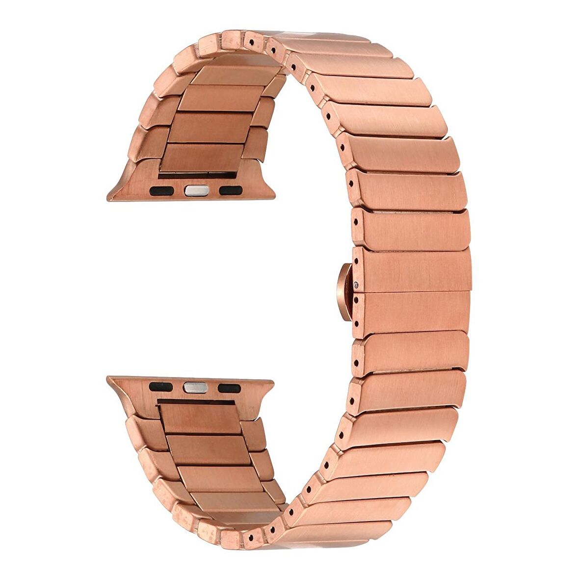 Gpack Apple Watch SE uyumlu 44mm Kordon Alüminyum Alaşım Çizgi Desenli KRD79