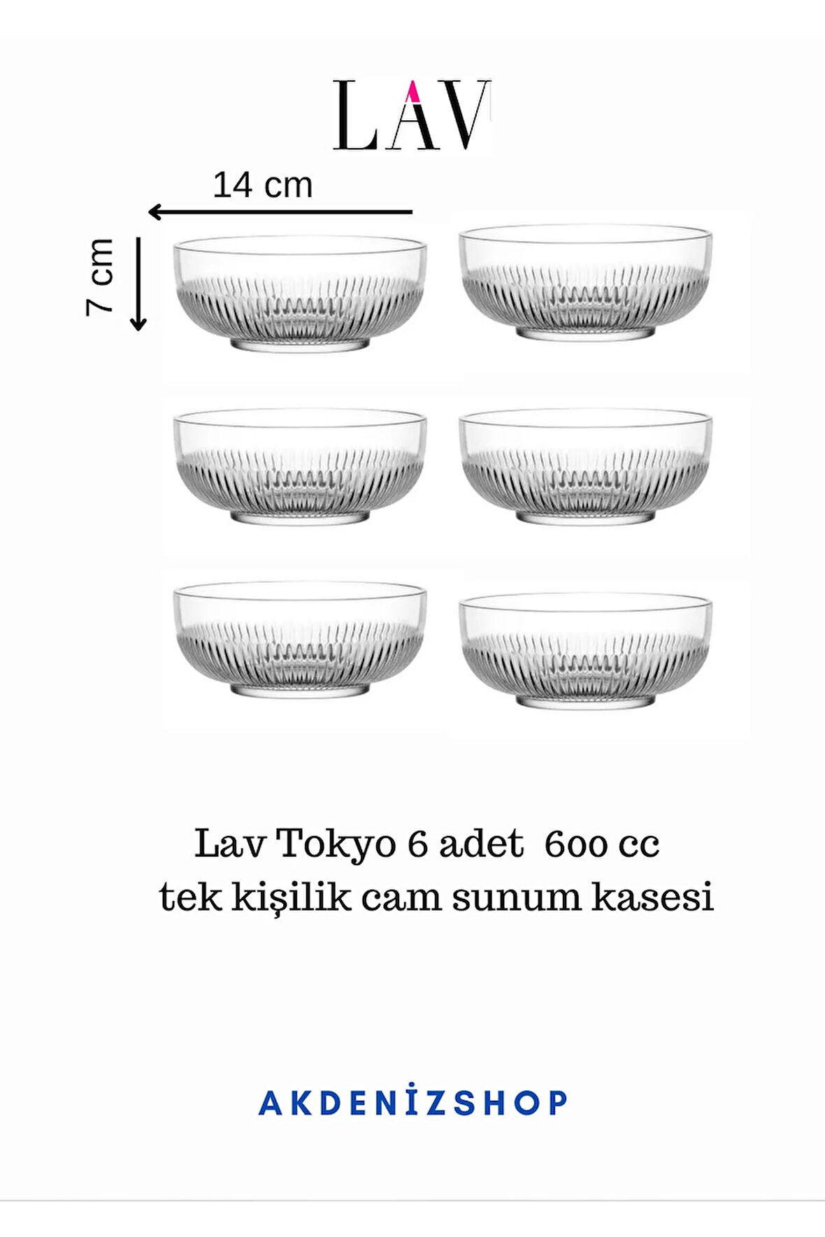 6 ADET 600 CC SUNUM KASESİ