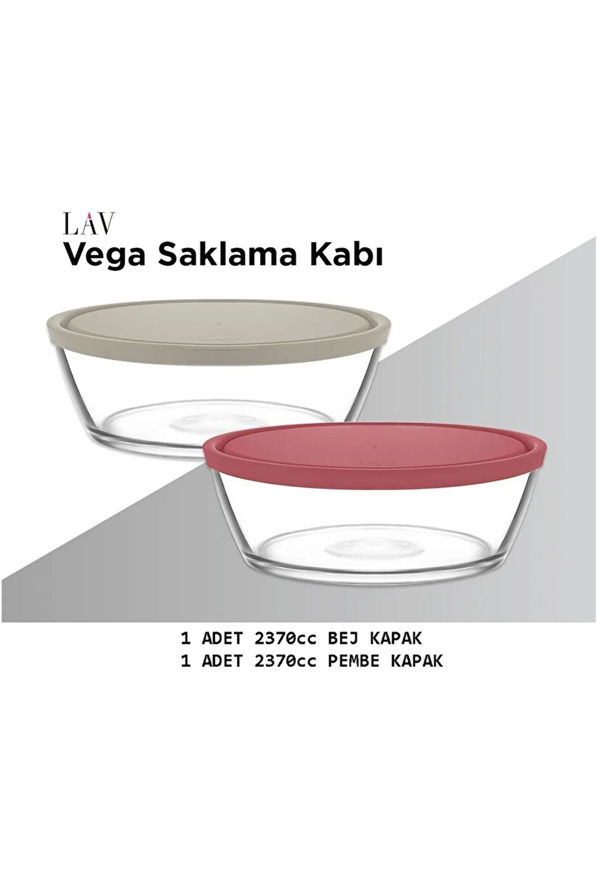 FEYZADE VEGA Saklama Kabı 2 adet 2370cc