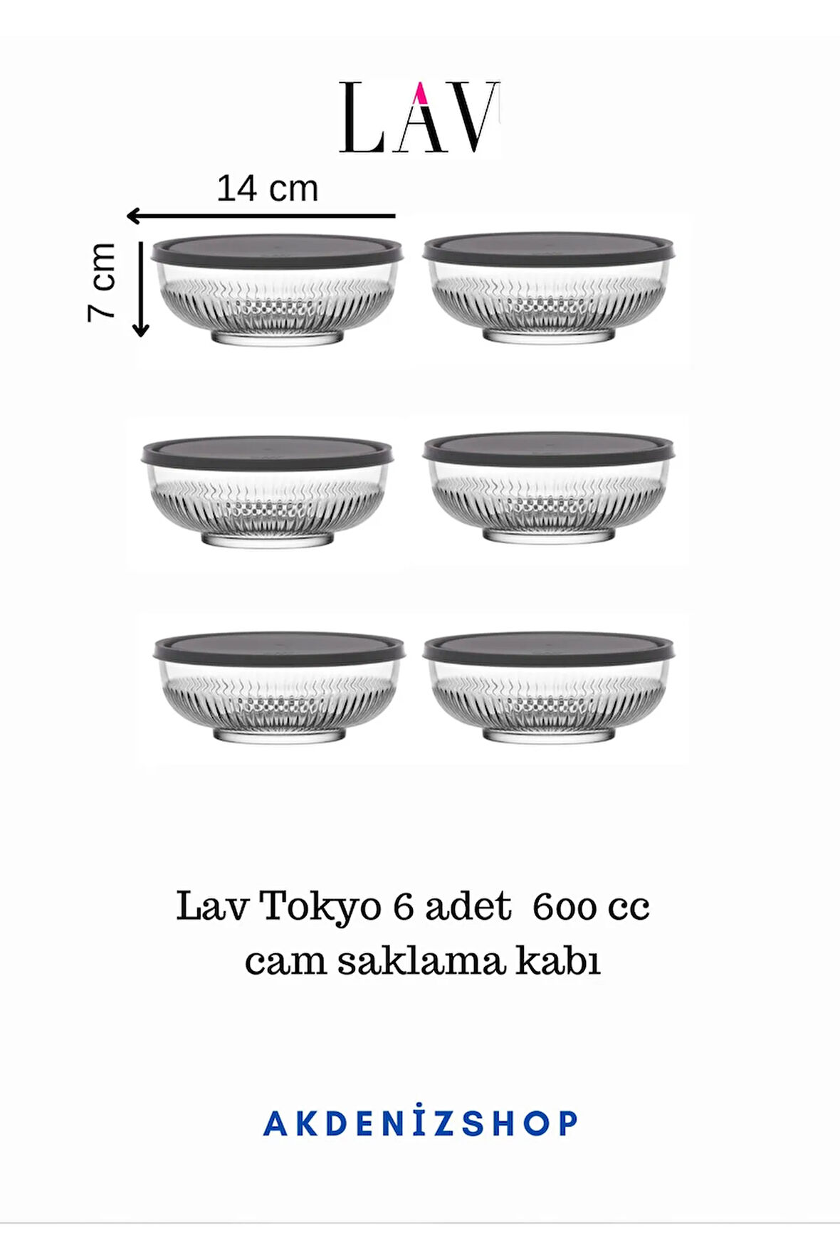 Tokyo 6 Adet 600 Cc Saklama Kabı