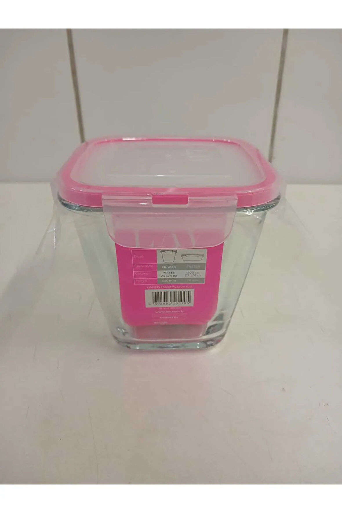 FEYZADE Fresco Cam Kilitli Saklama Kabı 1 ADET 700cc FRS-228