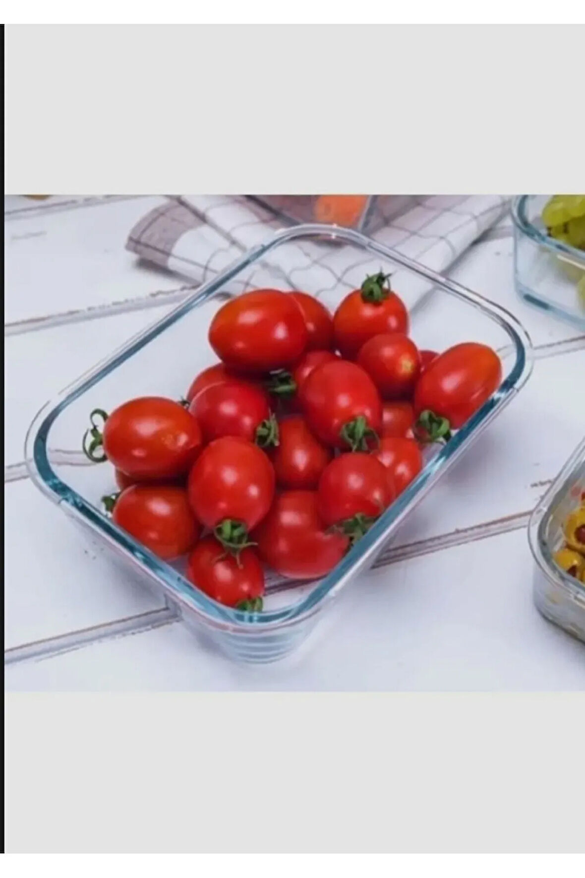 Büyük Boy Dikdörtgen Cam Kapaksız Kase 1900 Cc