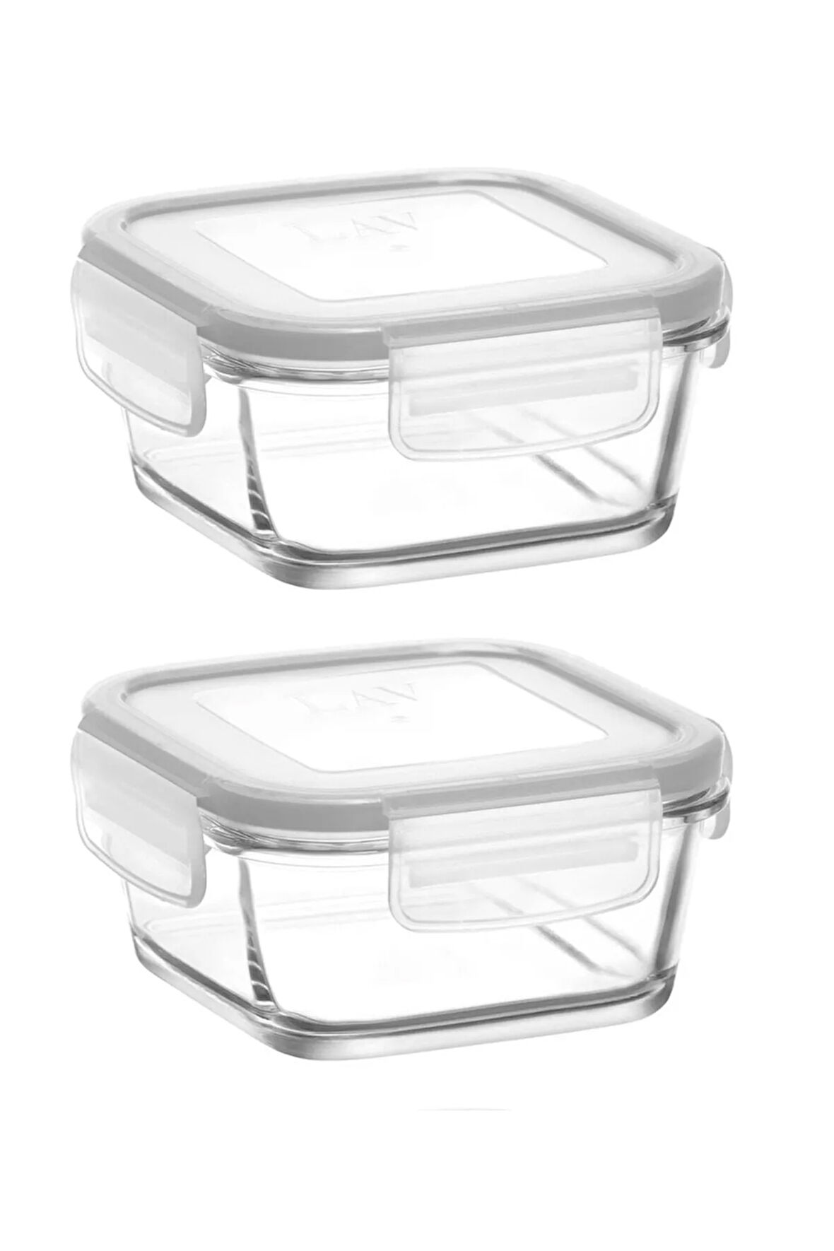 Cam Kilitli Saklama Kabı 2'li Set Kahvaltılık Frs227 Beyaz