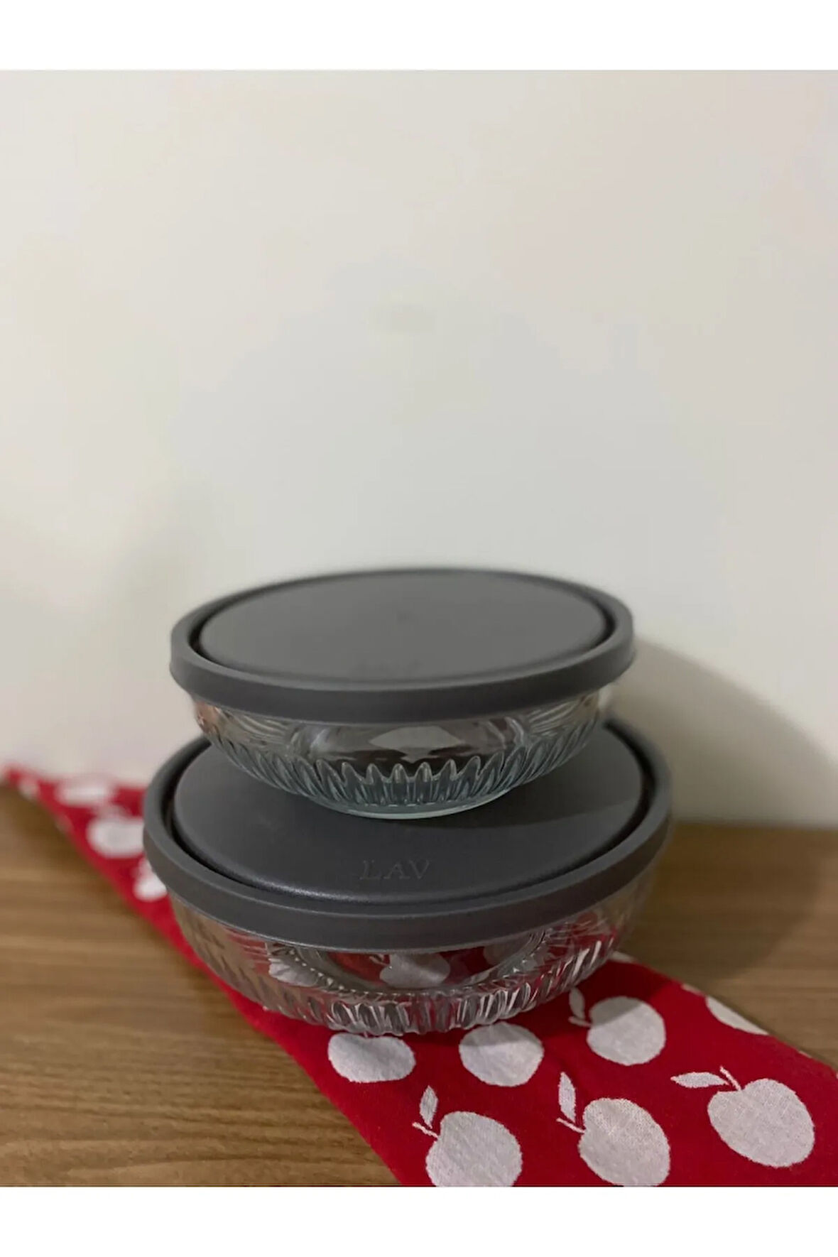 Gri Kapaklı Cam Kase - Ikili 880cc +1500cc Tokyo