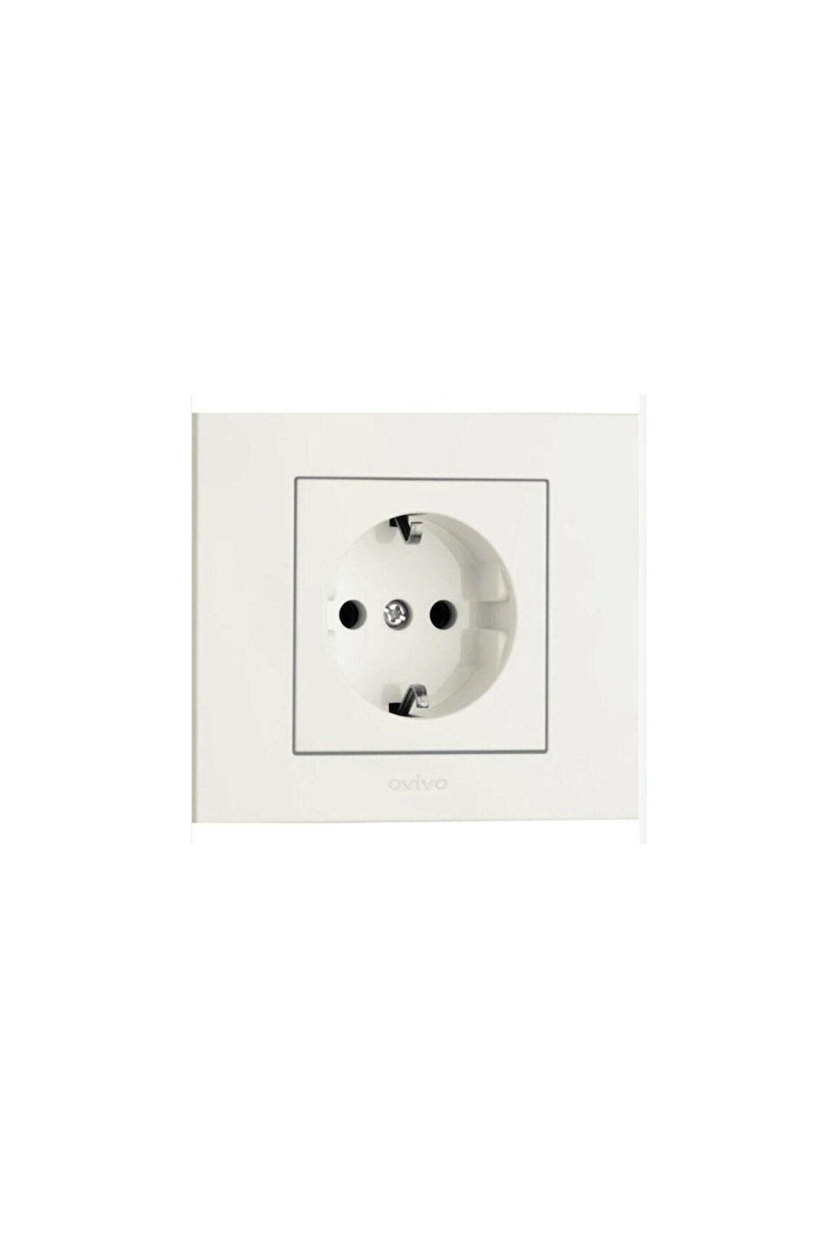 Grano Beyaz Topraklı Priz Çerçeveli