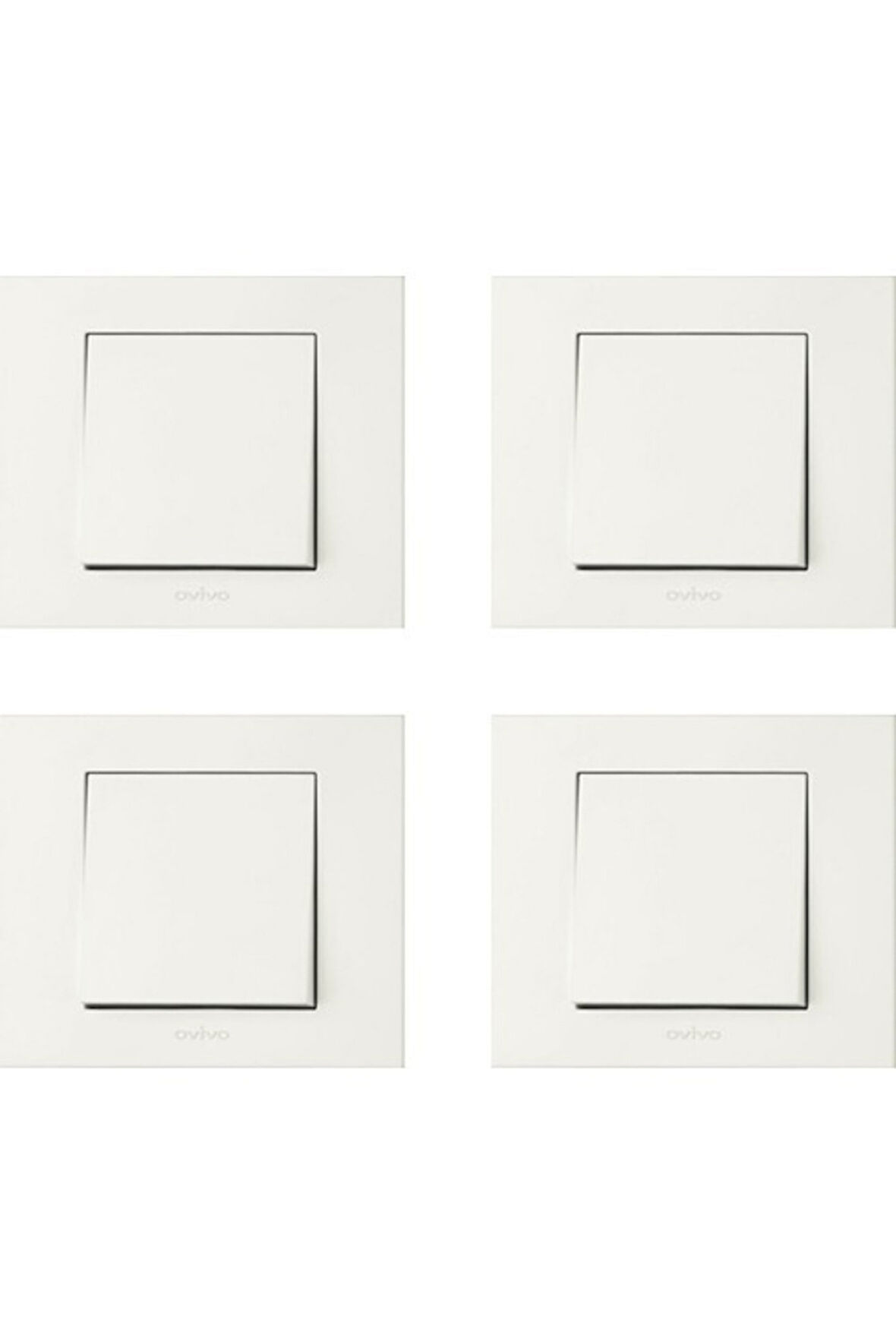 Grano Beyaz Anahtar Çerçeveli 4 Adet