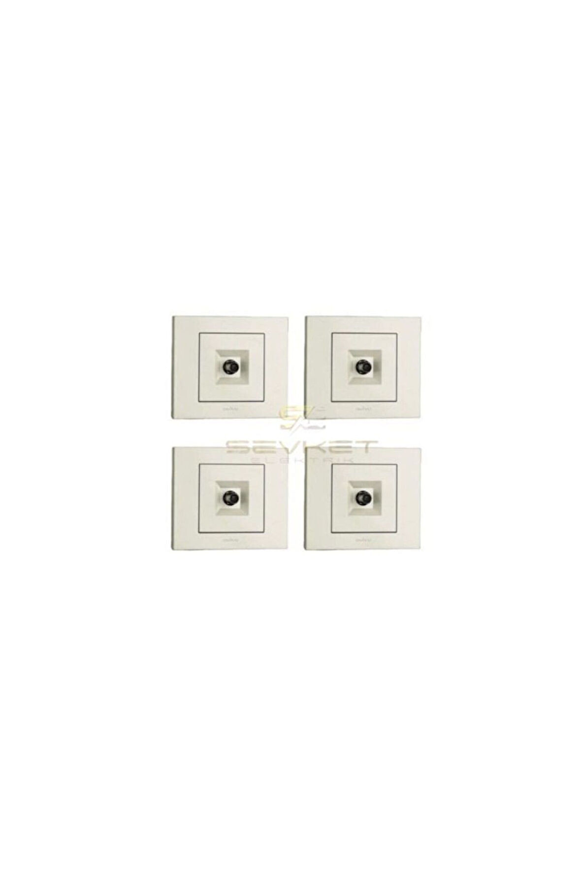 Grano Beyaz Tv Prizi F Tip 4'lü Paket (ÇERÇEVE DAHİL)