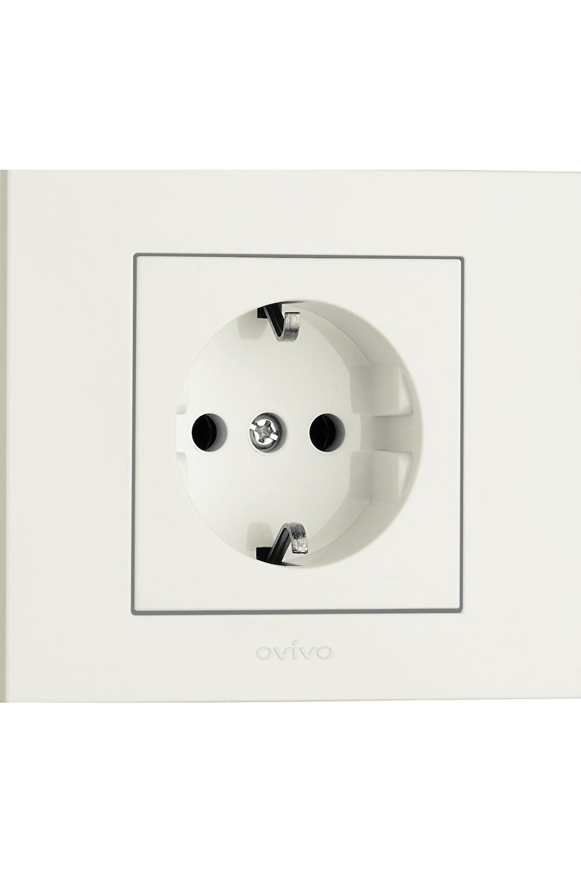 Tenda Grano Beyaz Topraklı Priz ( 4 Adet ) Çerçeve Dahildir