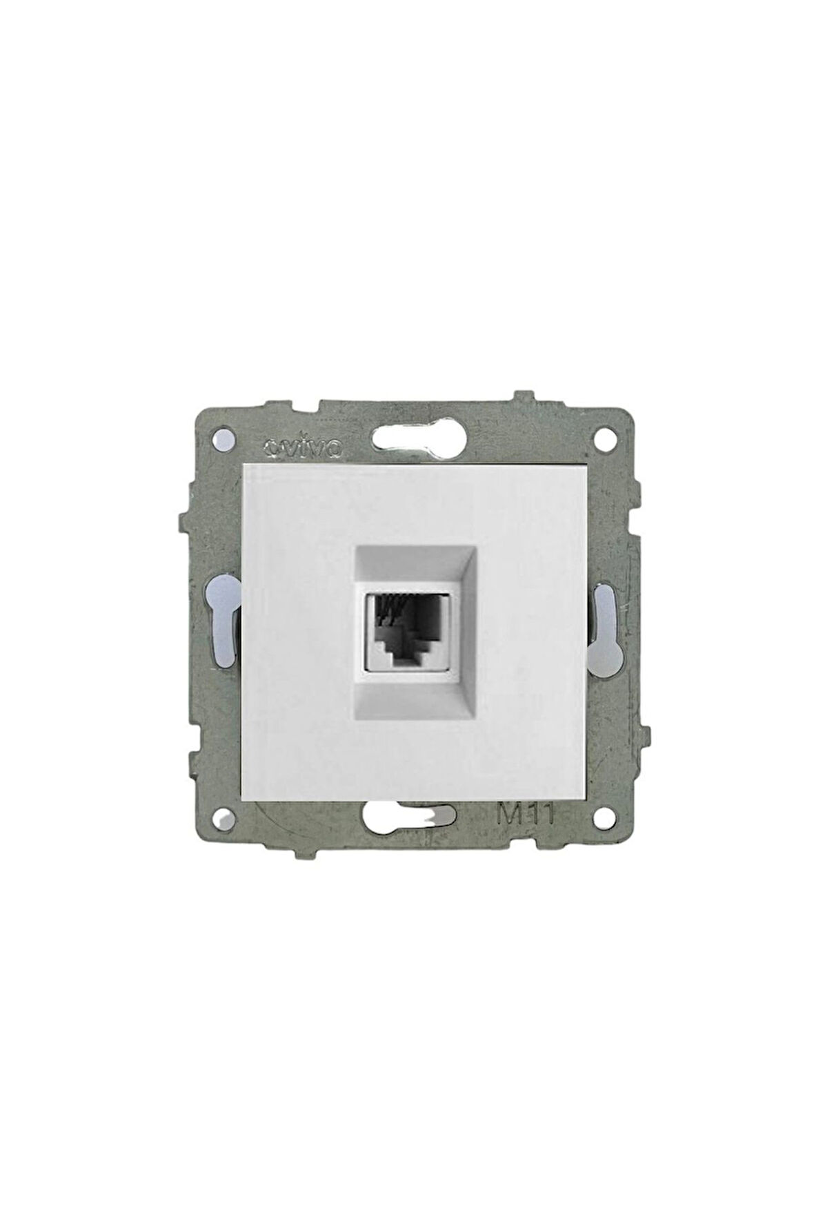 7 Adet Ovivo Grano Beyaz Numeris Telefon Prizi Çerçeve Hariçtir