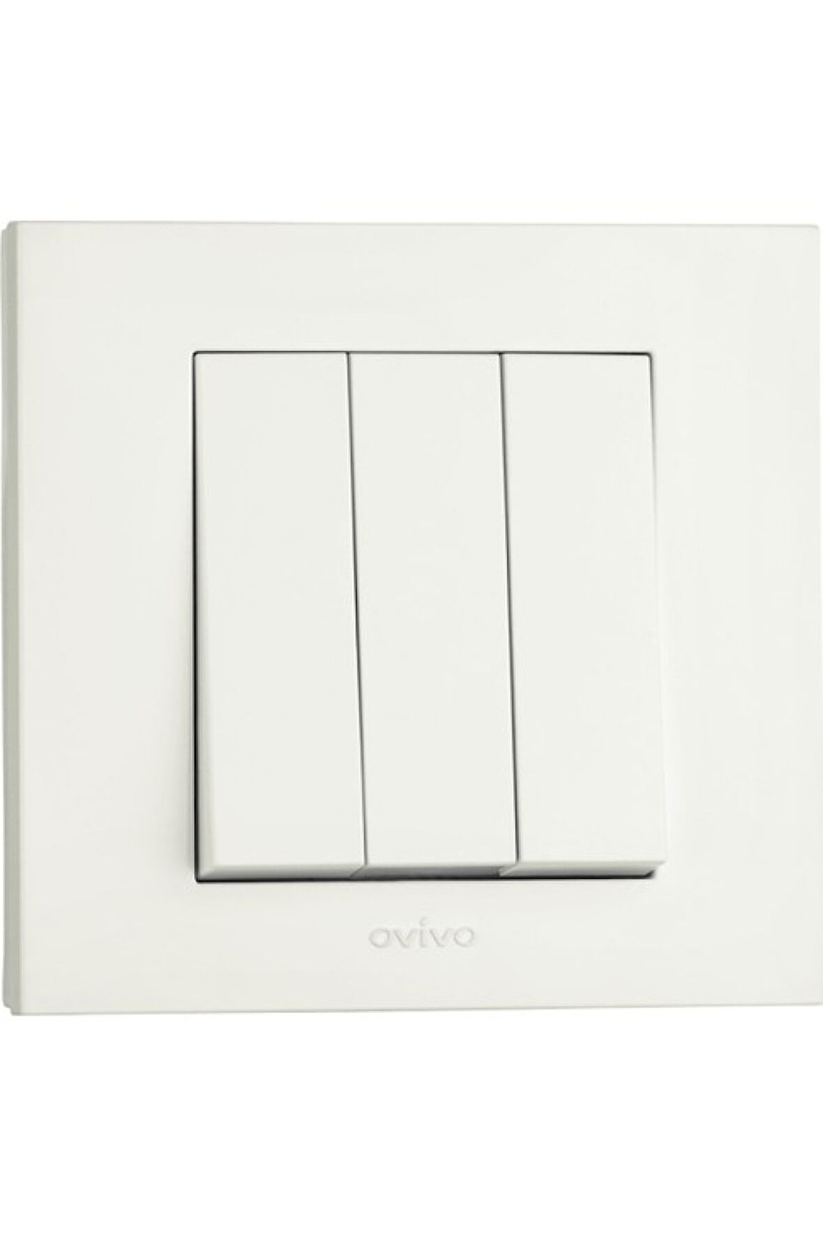 8 Adet Ovivo Grano Beyaz Üçlü Anahtar Çerçeve Dahil