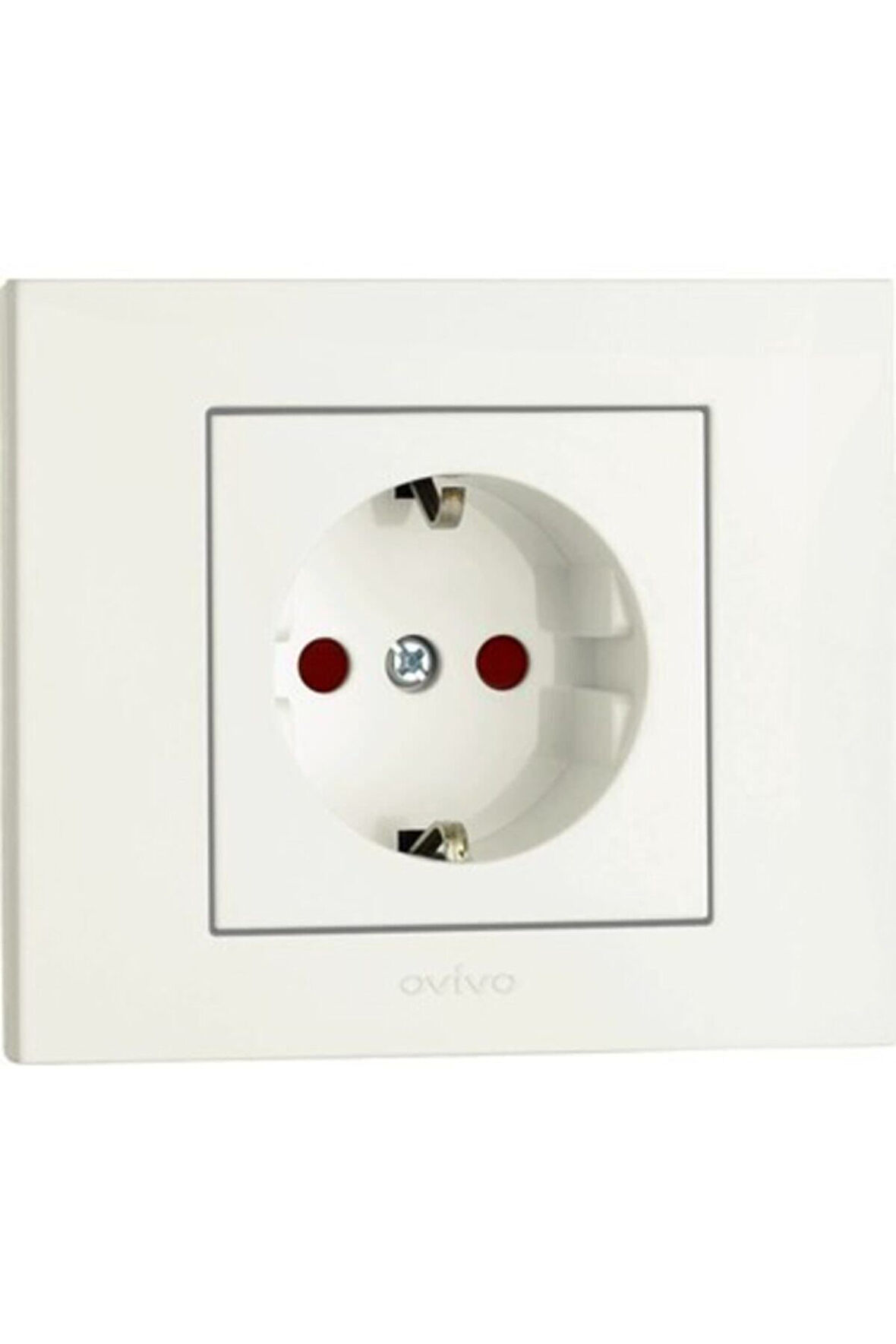 12 Adet Çocuk Korumalı Topraklı Priz Grano Beyaz Çerçeveli