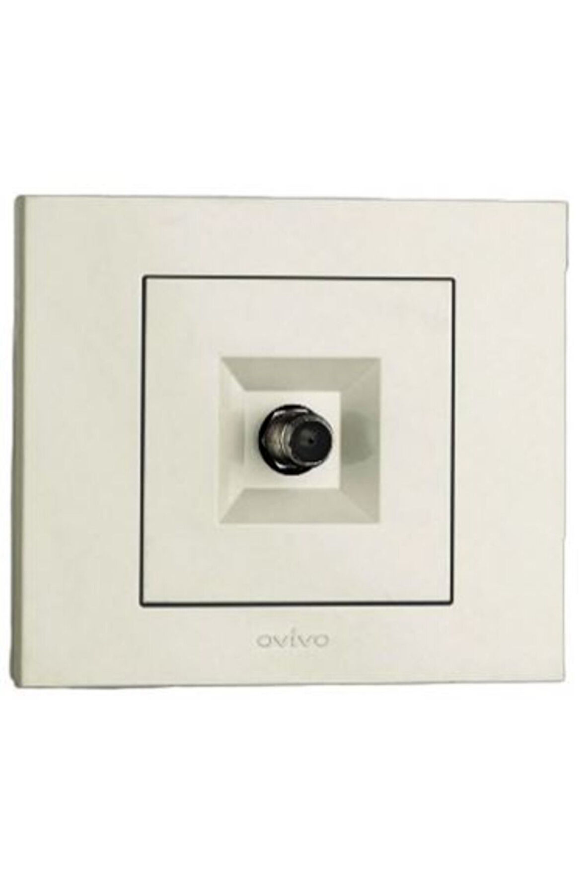 12 Adet Ovivo Grano Beyaz Natural Uydu Tv Prizi F Konnektör ( 12 Adet )+çerçeve Dahil