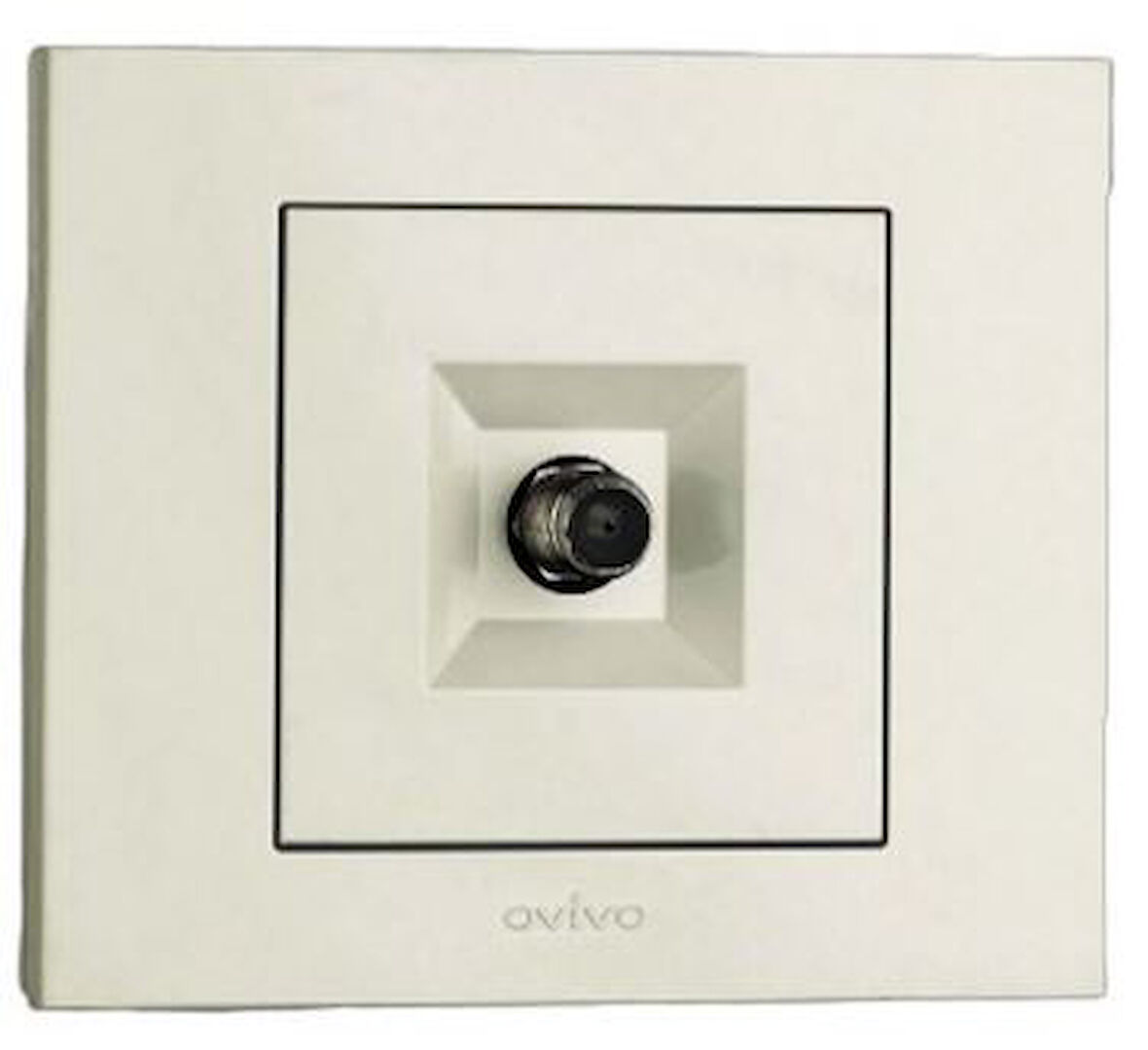 12 Adet Ovivo Grano Beyaz Uydu Tv Prizi F Konnektör Çerçeve Dahil