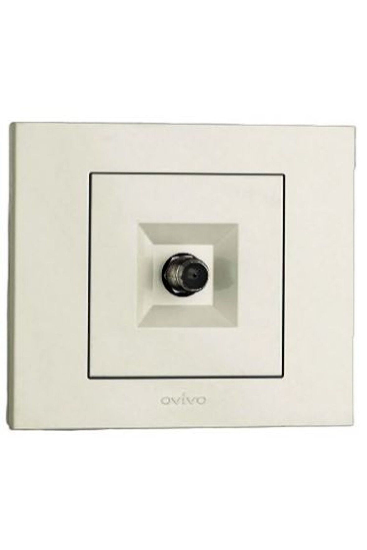 12 Adet Ovivo Grano Beyaz Uydu Tv Prizi F Konnektör Çerçeve Dahil