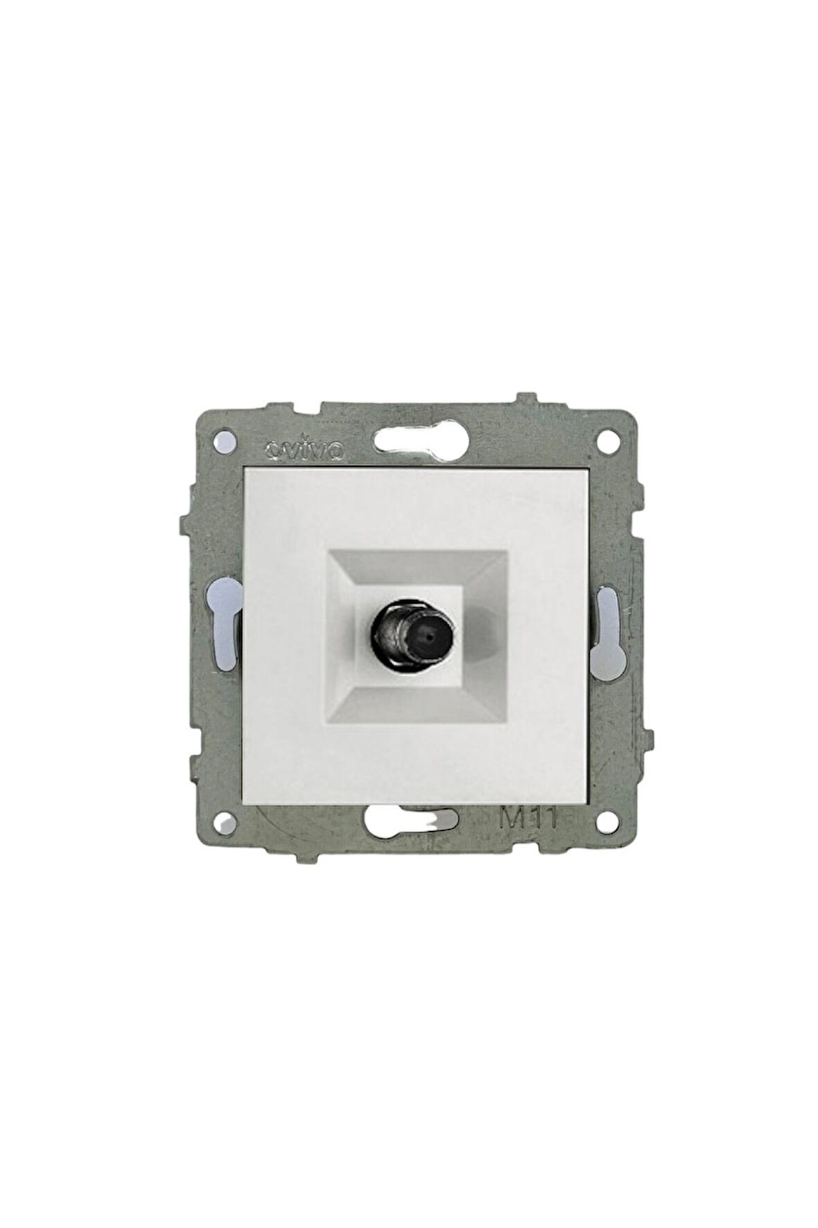 15 Adet Grano Beyaz Uydu Tv Prizi F Konnektör Çerçeve Hariçtir