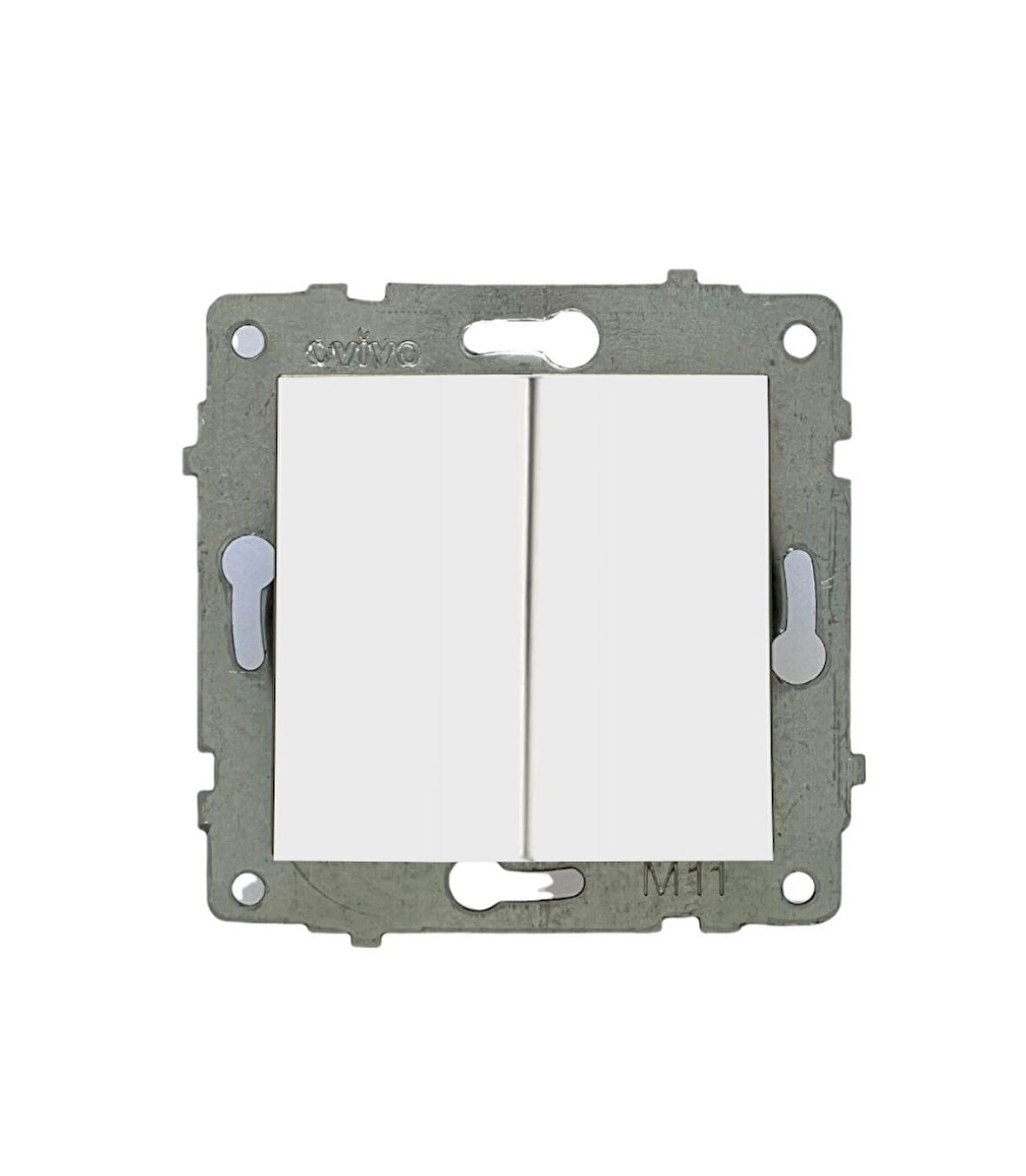 15 Adet Ovivo Grano Beyaz Komitatör İkili Anahtar ÇERÇEVE HARİÇTİR