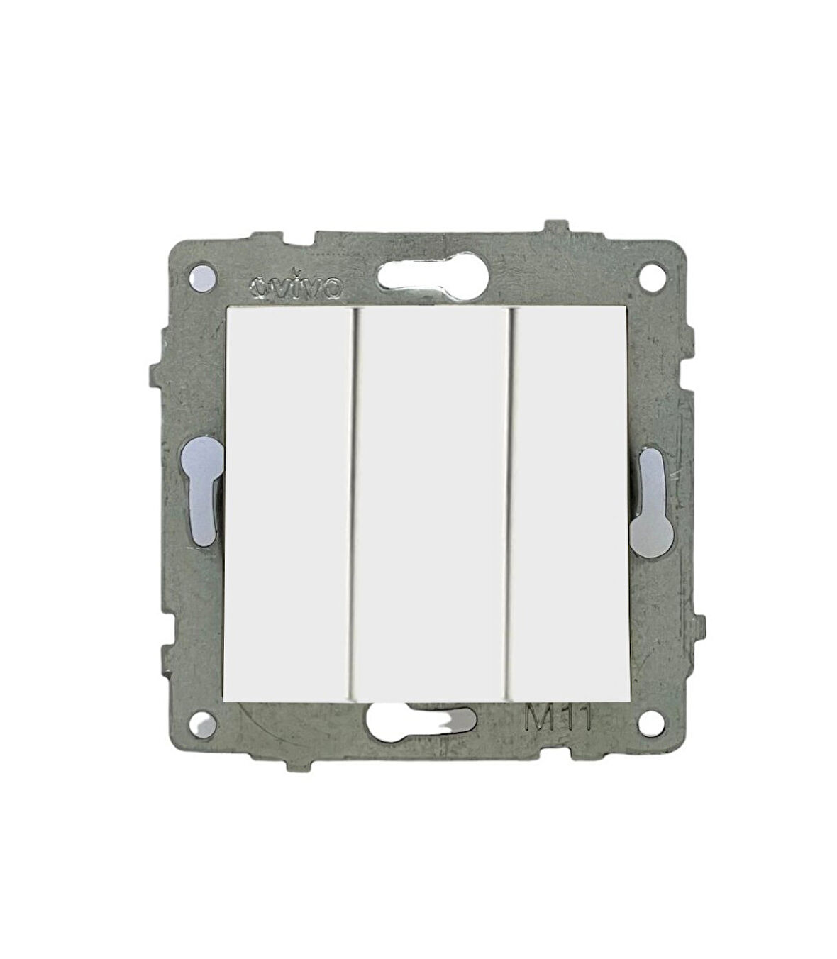 15 Adet Ovivo Grano Beyaz Üçlü Anahtar ÇERÇEVE HARİÇTİR