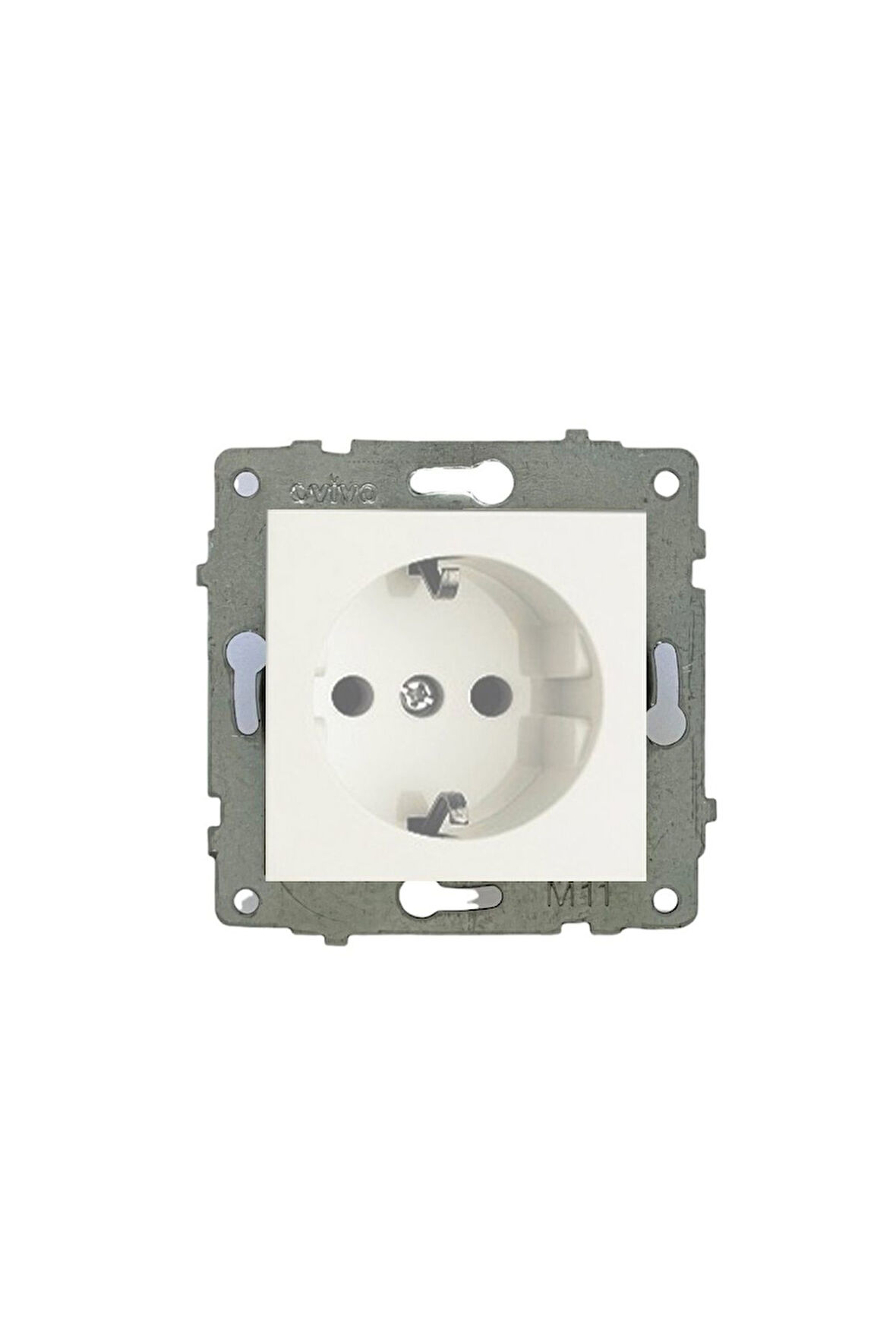 20 Adet Grano Beyaz Topraklı Priz Çerçeve Hariçtir