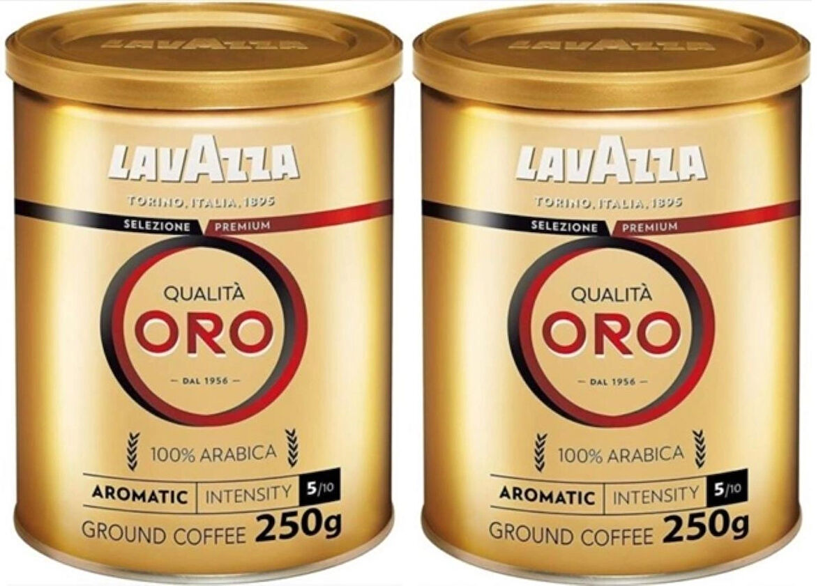 Qualita Oro Filtre Kahve Teneke Kutu ikili Set (250 GR x 2 ) Orijinal