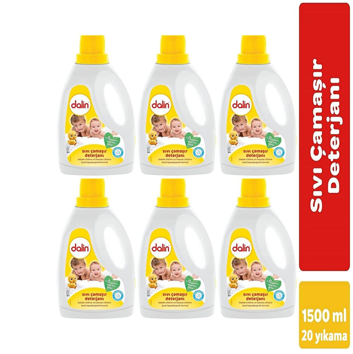 Dalin Sıvı Deterjan 1,5 Lt 6 Lı Set 120 Yıkama