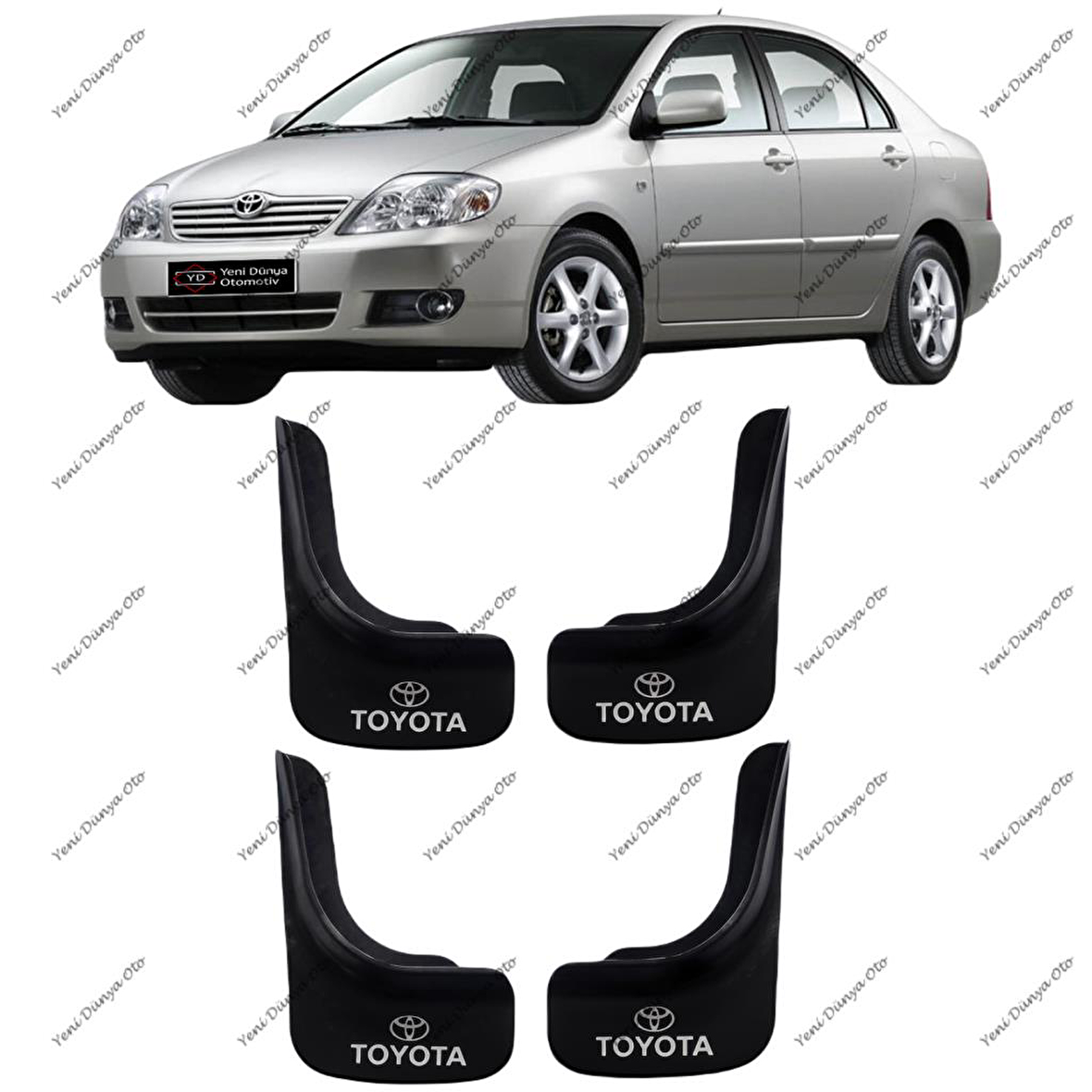 Toyota Corolla 2002-2006 4lü Paçalık Çamurluk Tozluk TYT1UX007