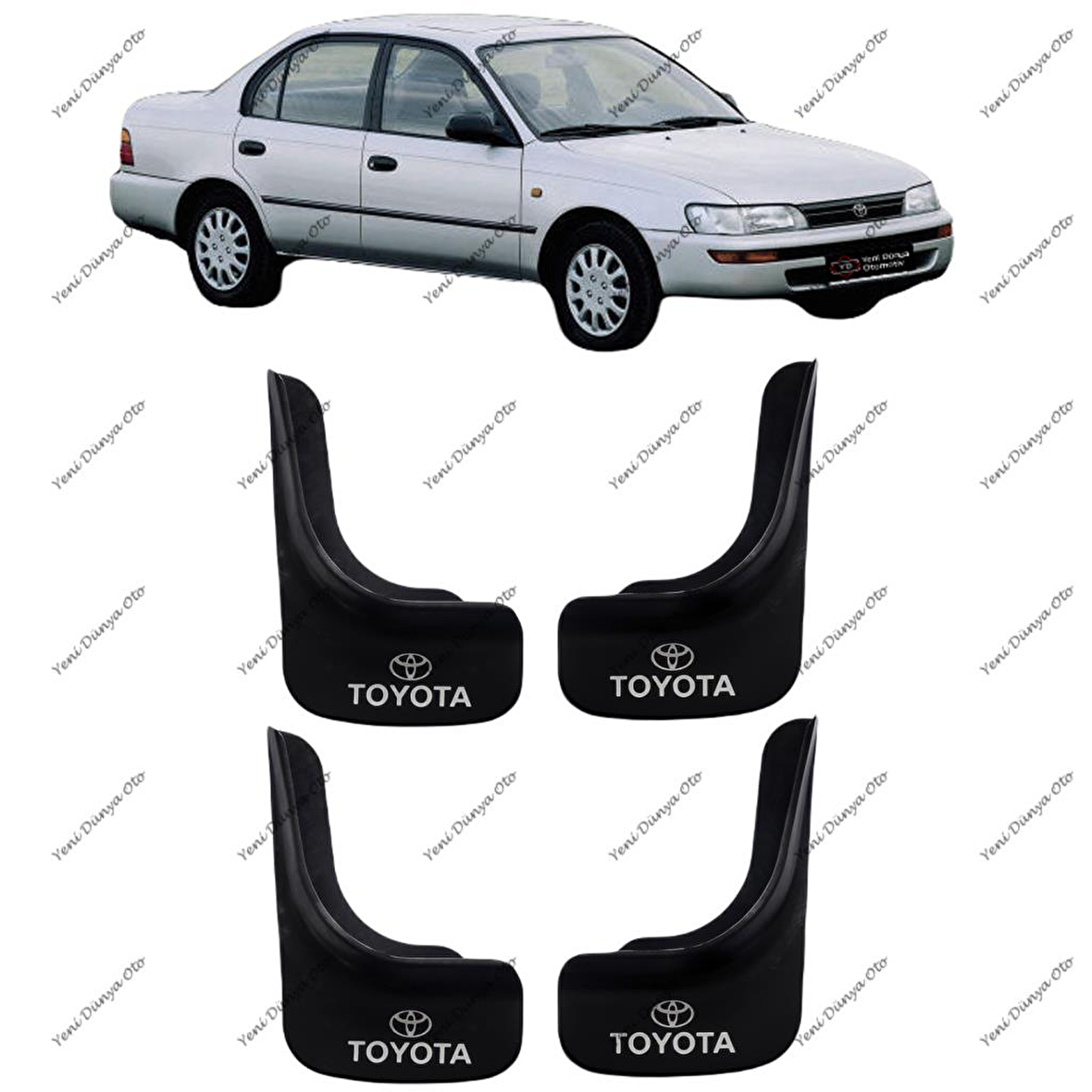 Toyota Corolla 1993-1998 4'lü Ön Arka Paçalık Çamurluk Tozluk TYT1UX020