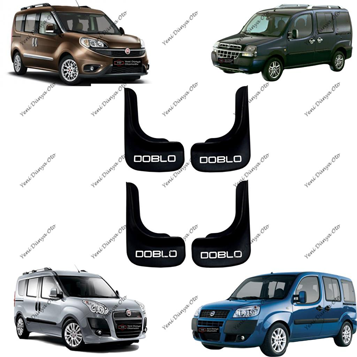 Fiat Doblo Araçlara Uyumlu 4'lü Paçalık Çamurluk Tozluk U1DBLX001