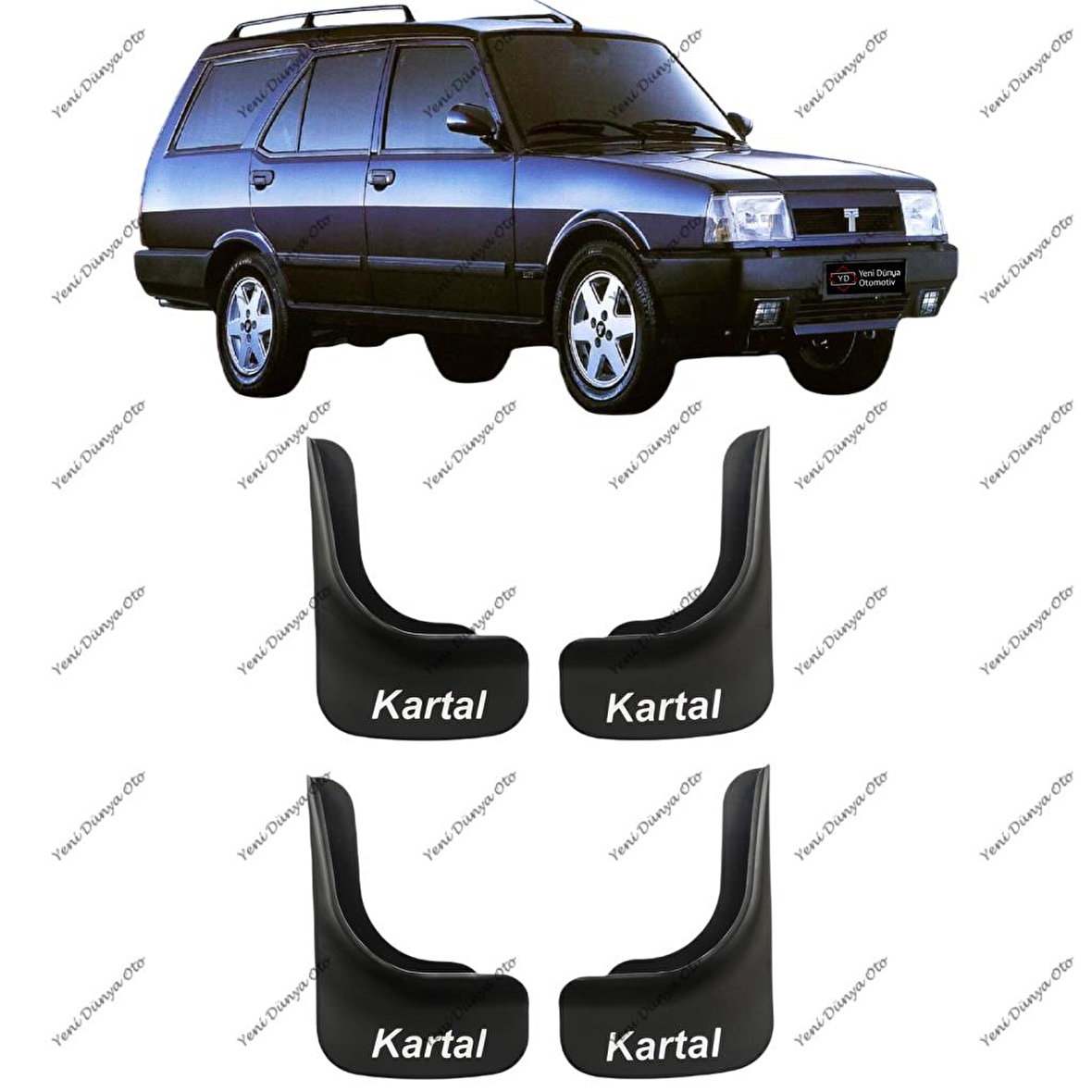 Tofaş Kartal Uyumlu 4'lü Ön Arka Set Paçalık Çamurluk Tozluk TFS1UX902